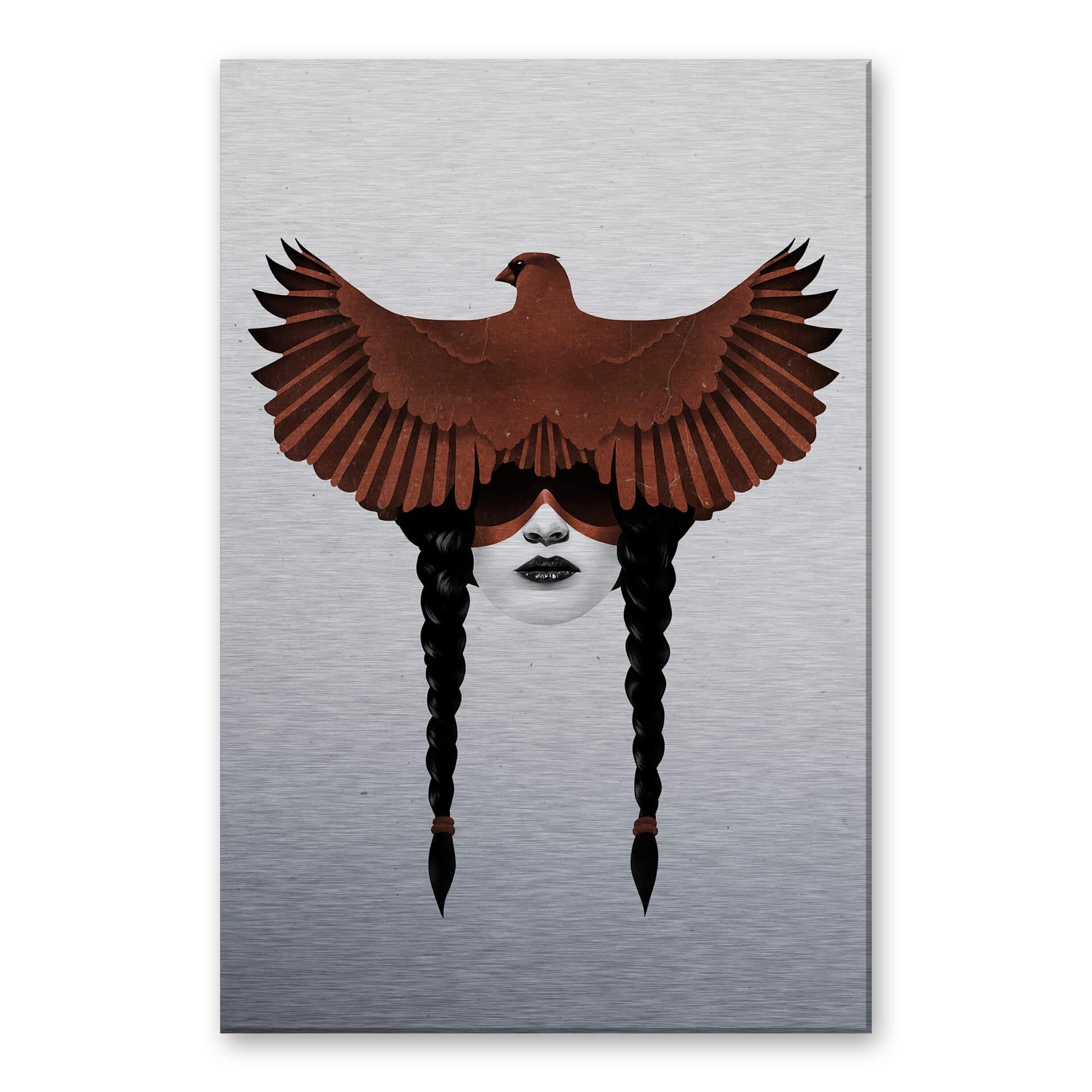 Dibond Schilderij met zilver effect Ireland - Dark Cardinal