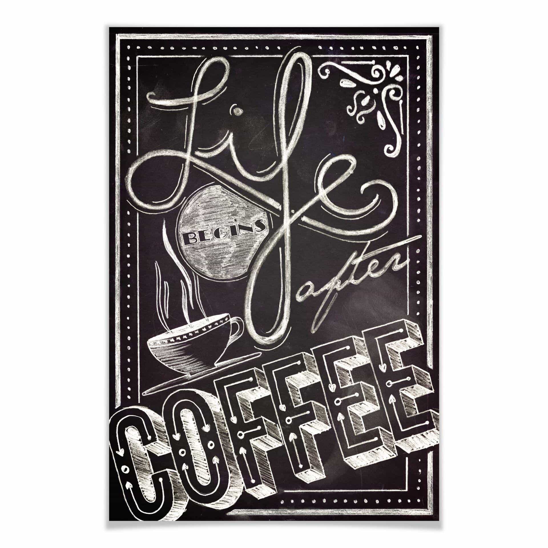 Poster - Life begins after coffee
