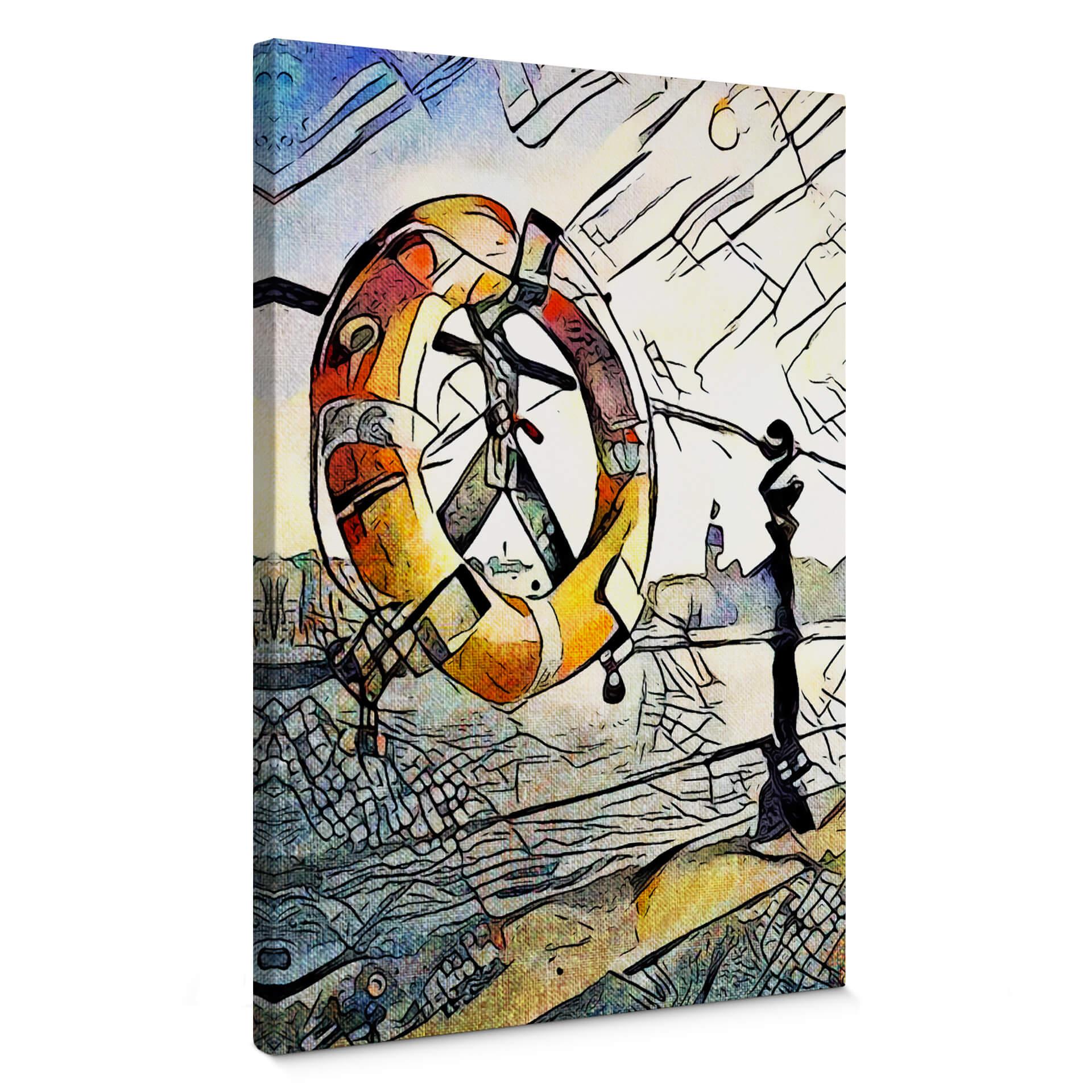 Lienzo Zamart - Kandinsky se encuentra con Hamburgo en el puerto