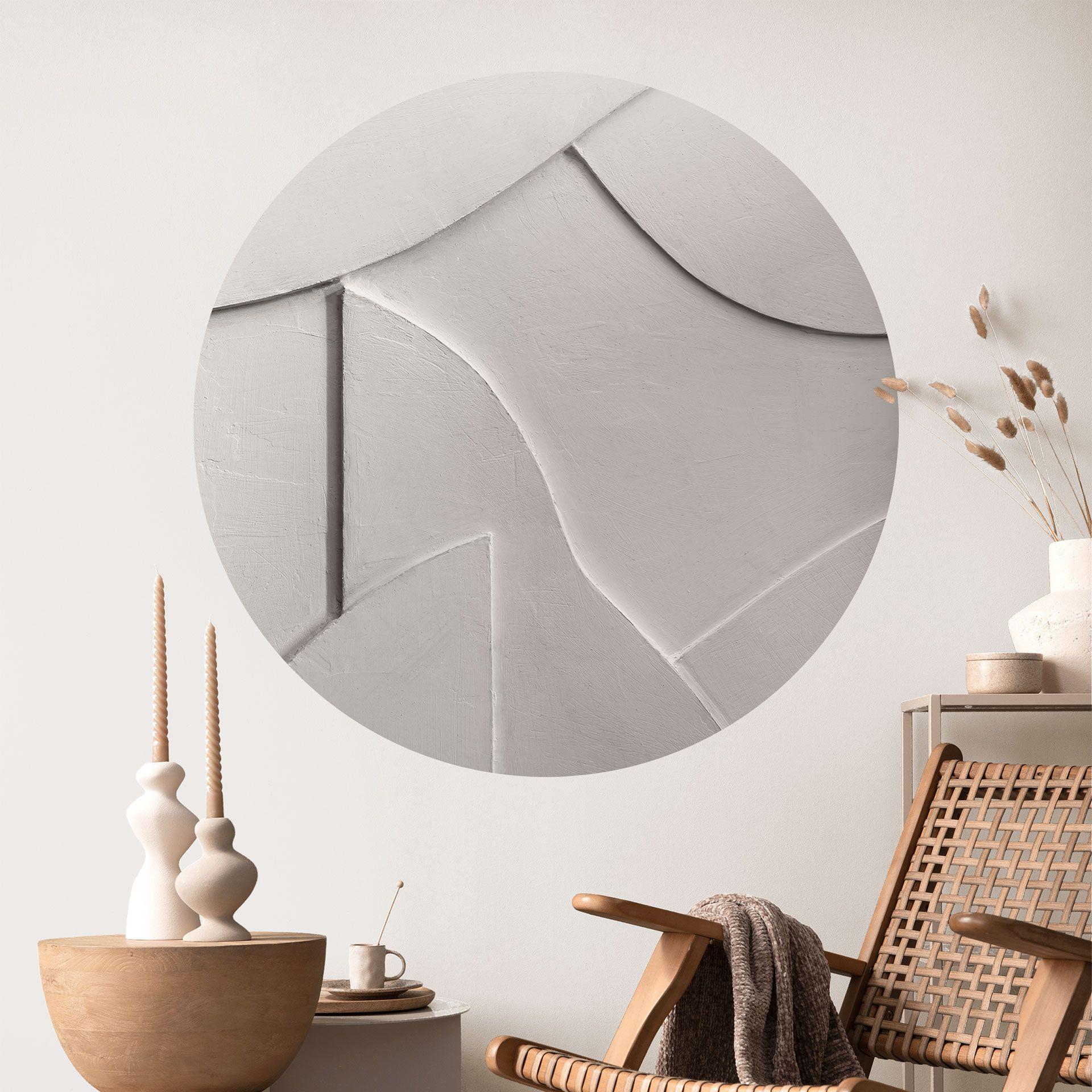 Vinilo decorativo Estructuras abstractas en beige suave - Böhmer - Redondo
