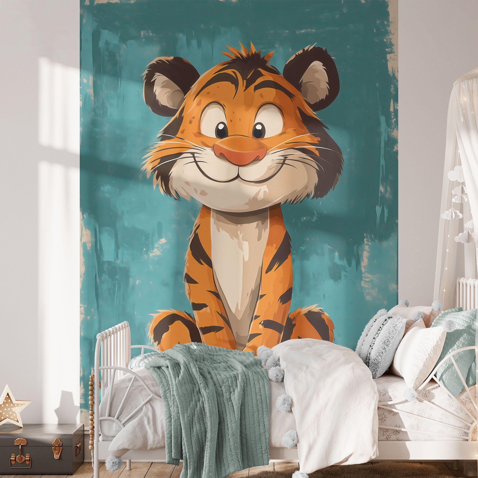 Papel pintado infantil Cachorro de tigre feliz - Magnusson
