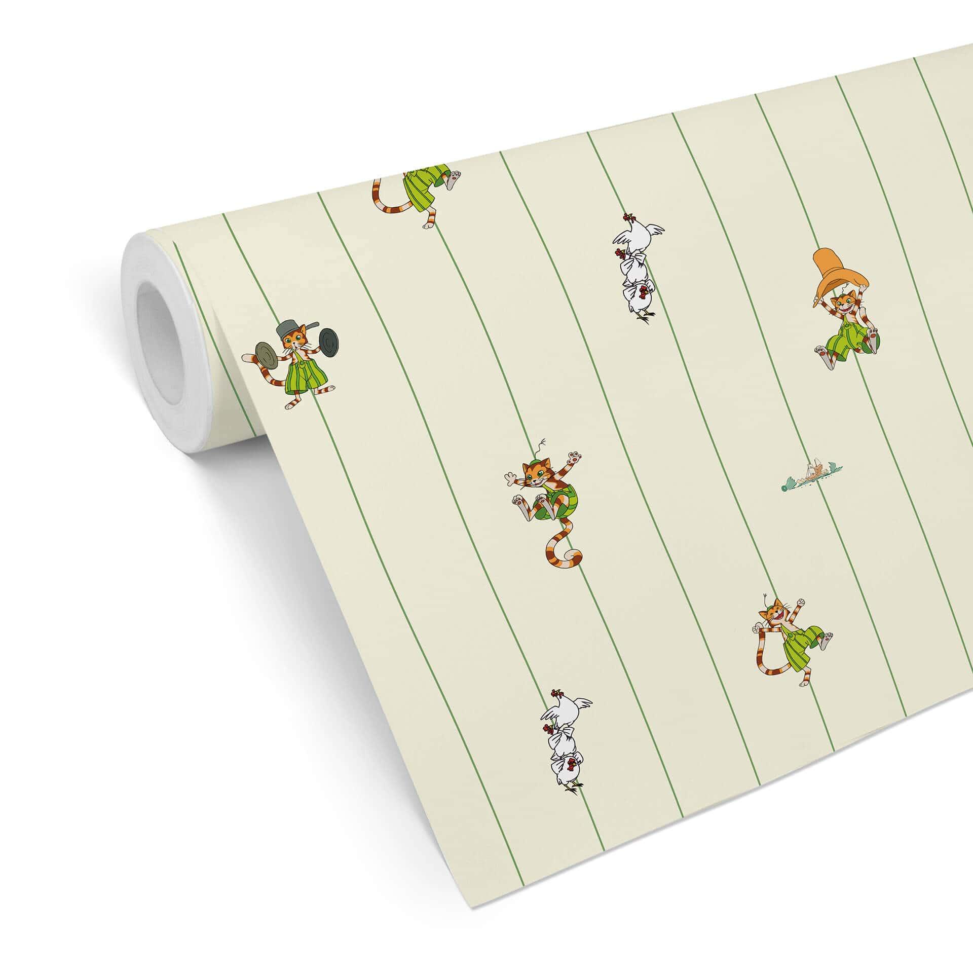 Papier peint à motifs Pettersson & Findus