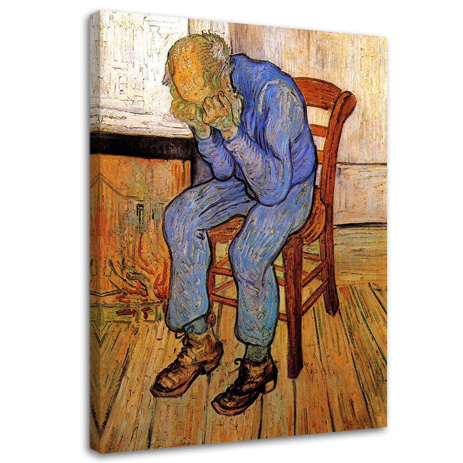 Canvasbillede, Gammel mand i sorg - Vincent van Gogh