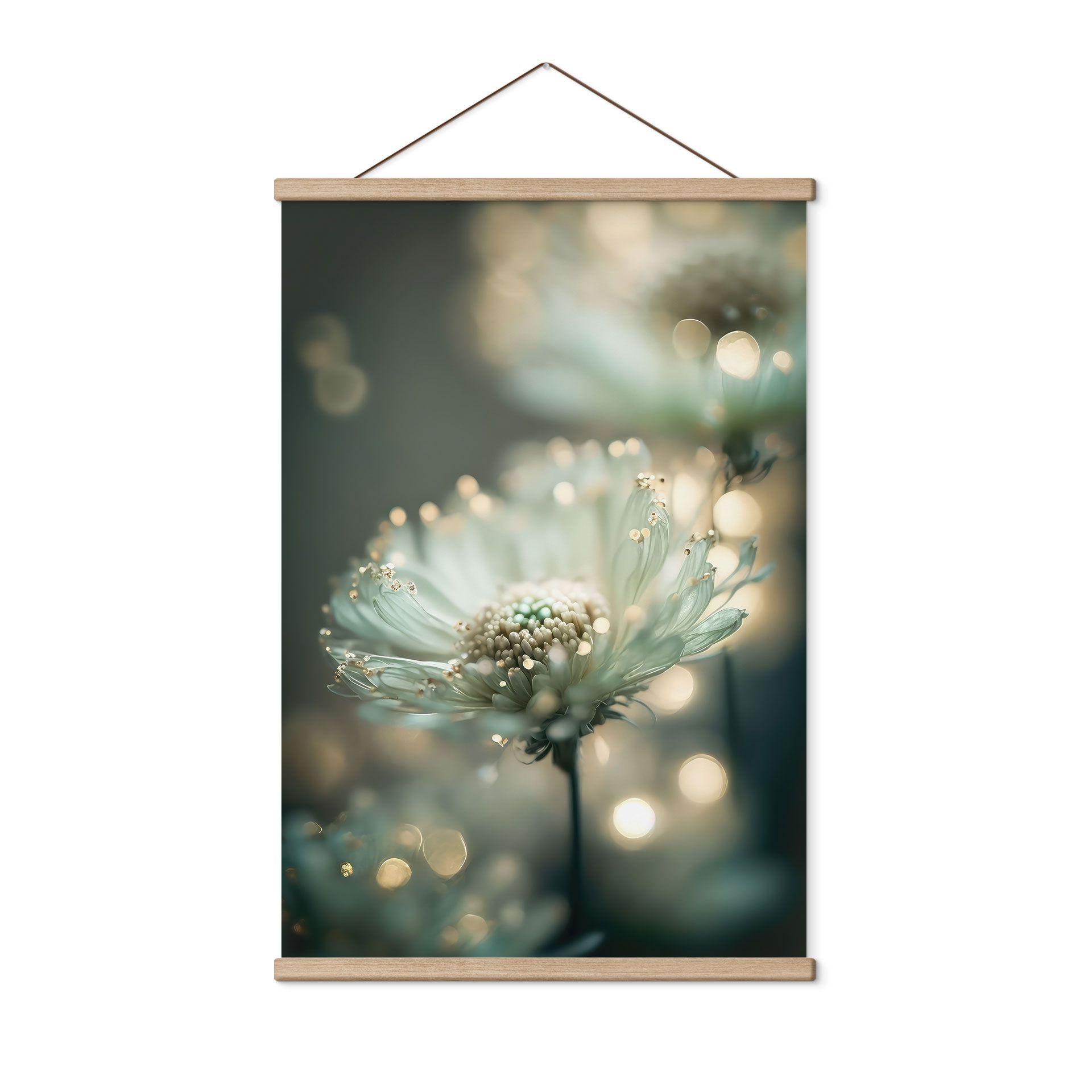Tekstil plakat Delikat glitrende blomster - Treechild
