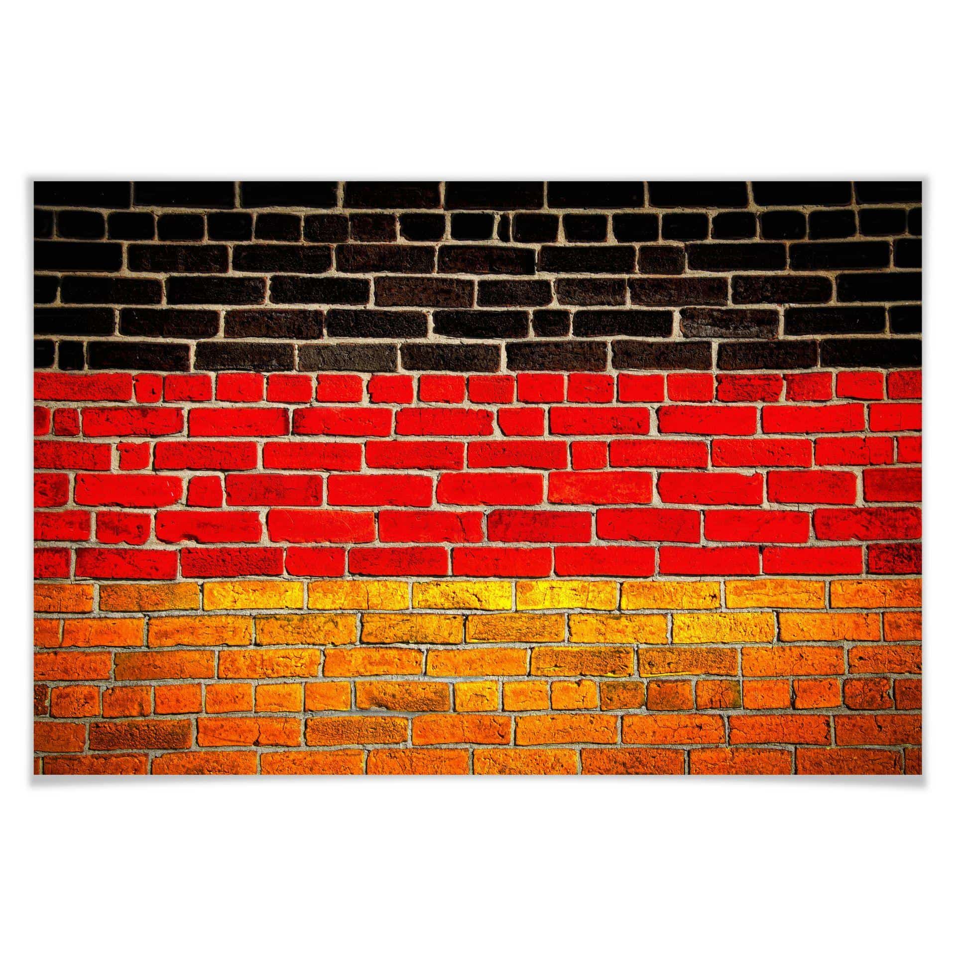 Poster - Mur drapeau allemand