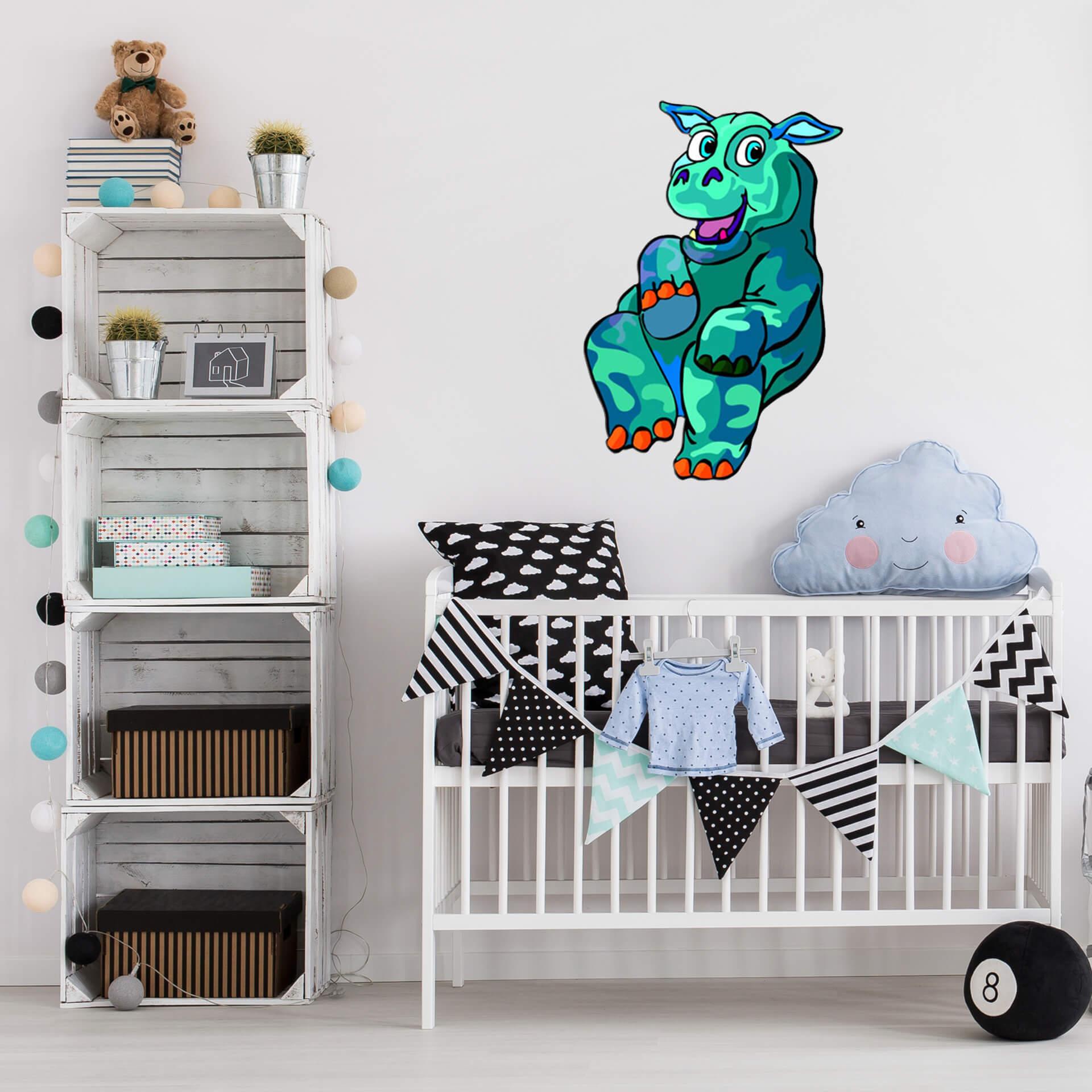 Wallsticker Flodhest