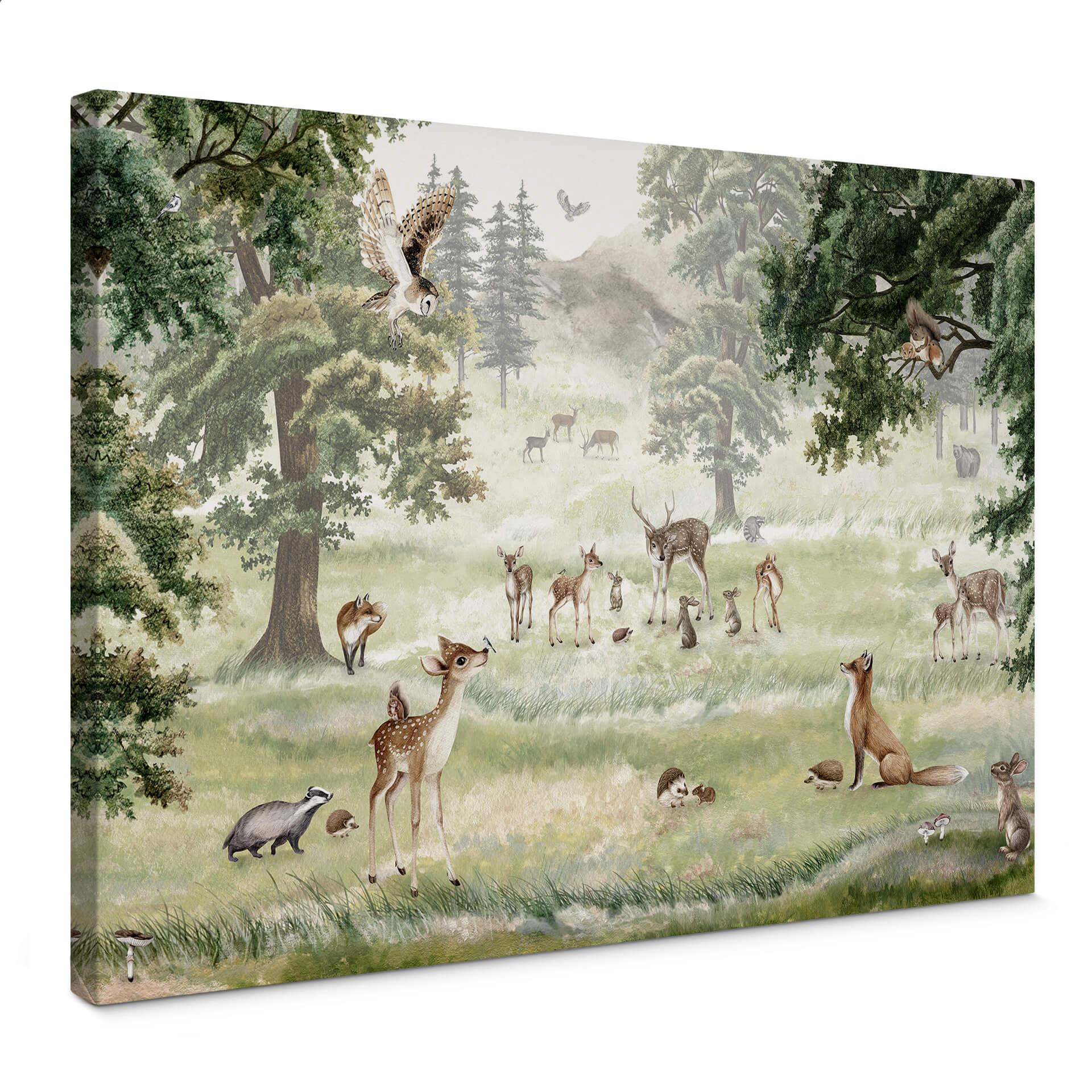 Lienzo Kikki Belle - Diversión en el bosque