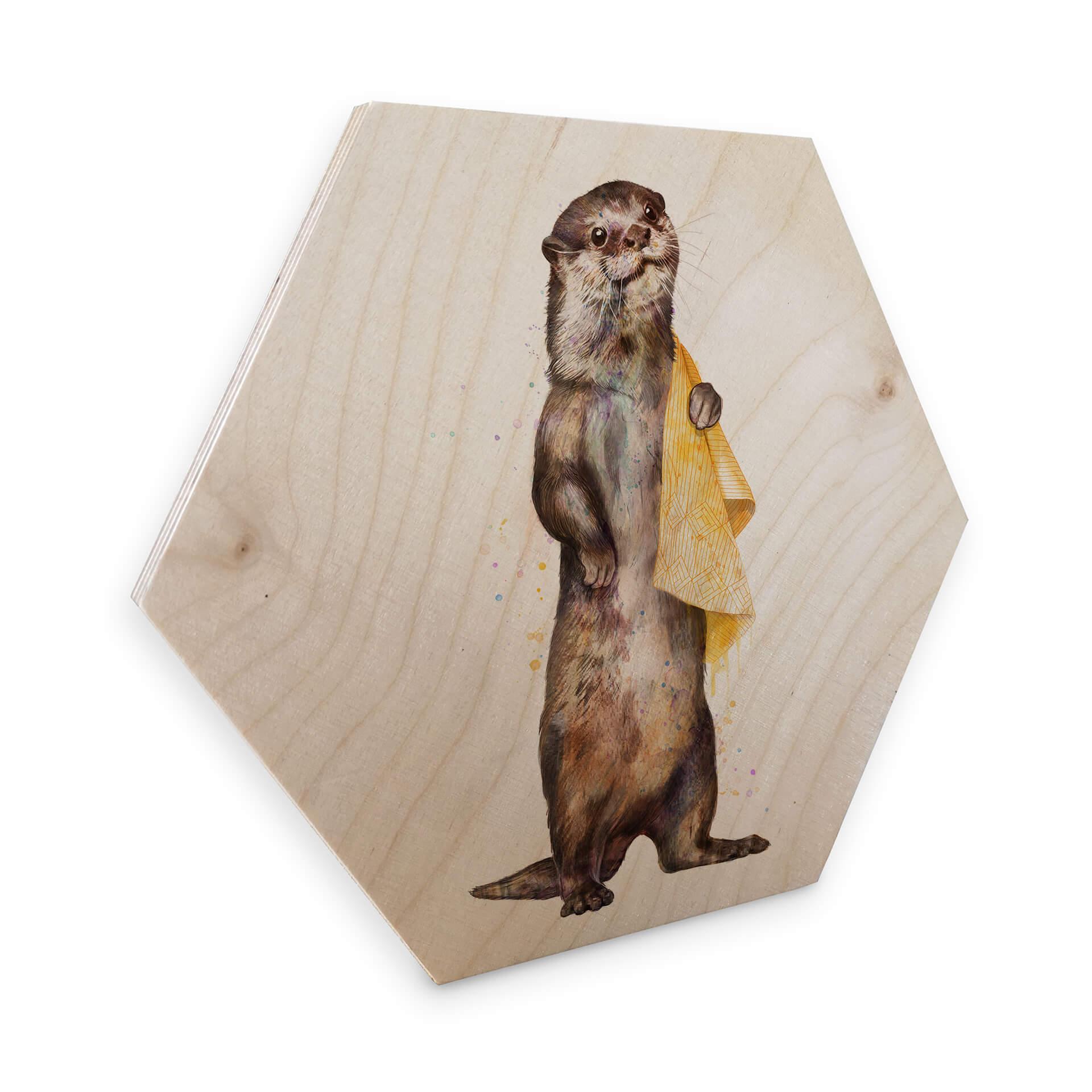 Hexagon Hout Berkenfineer Graves - Otter