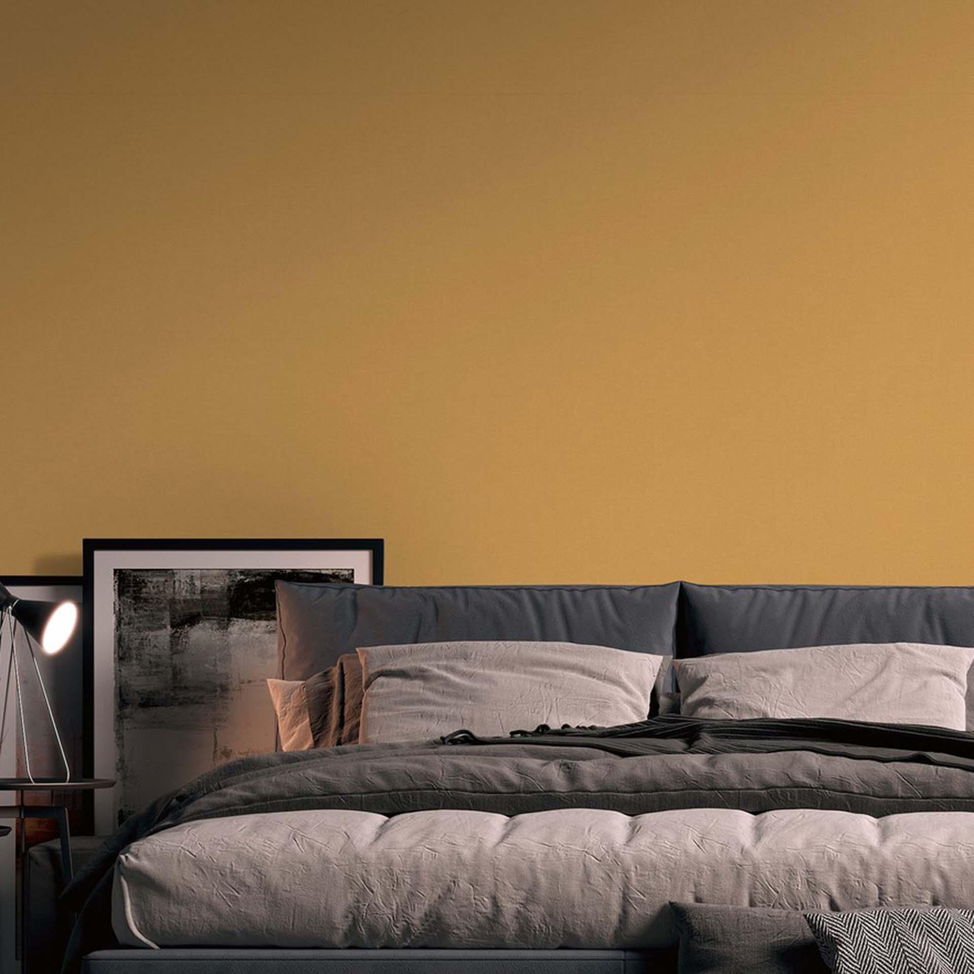 Amarillo vintage no tejido papel pintado sala de estar textura pelar y pegar papel pintado cocina, dormitorio