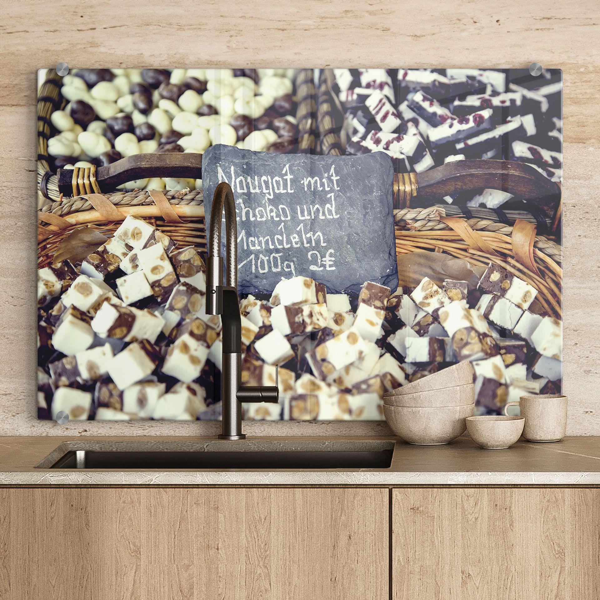 Stænkplade - Nougat mit Schokolade und Mandeln