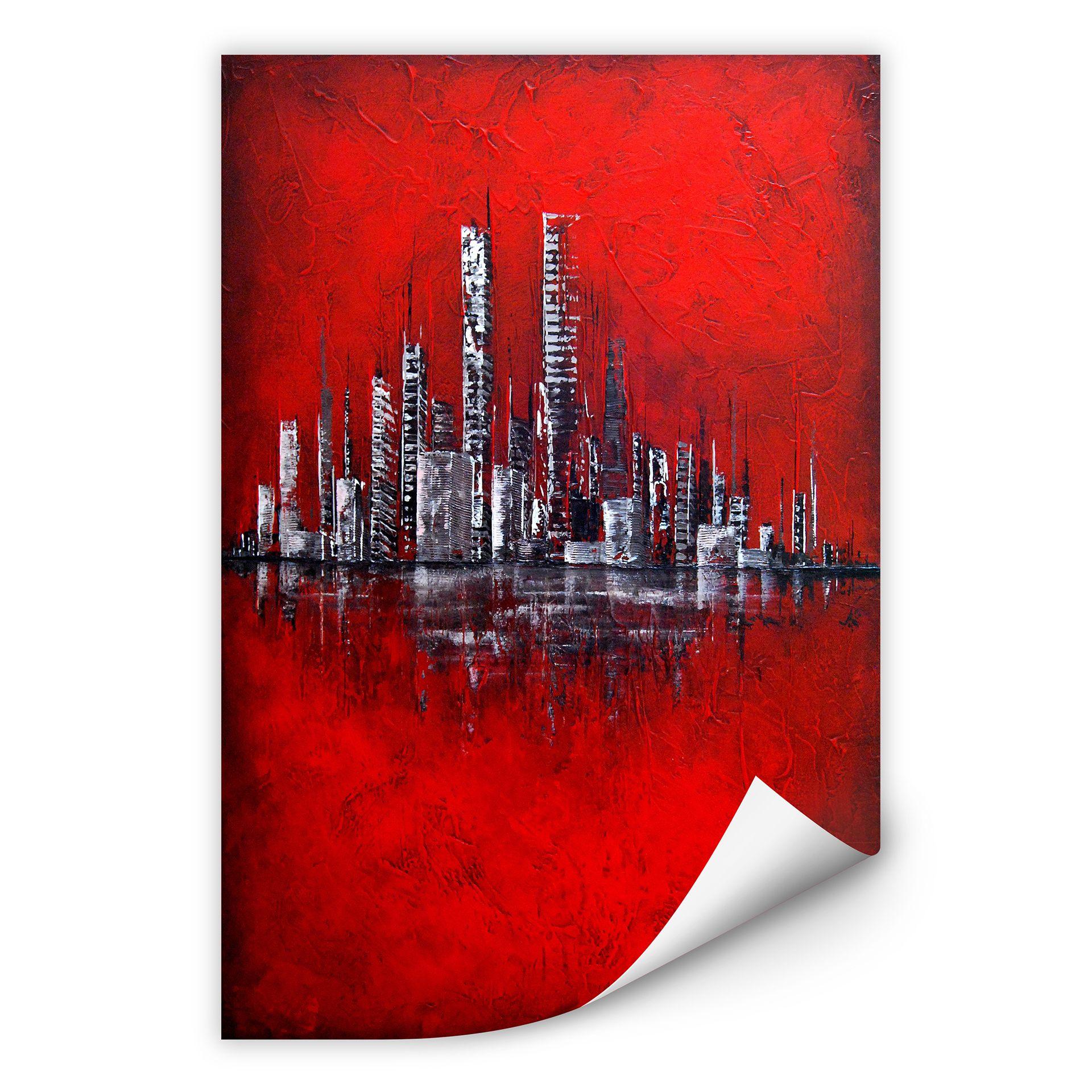 Zelfklevende Poster Fedrau - Red