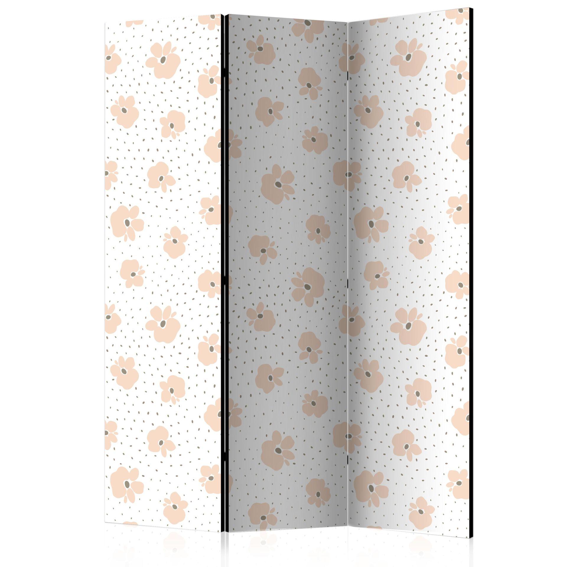 Screen room divider - Børneblomster, 3-delt