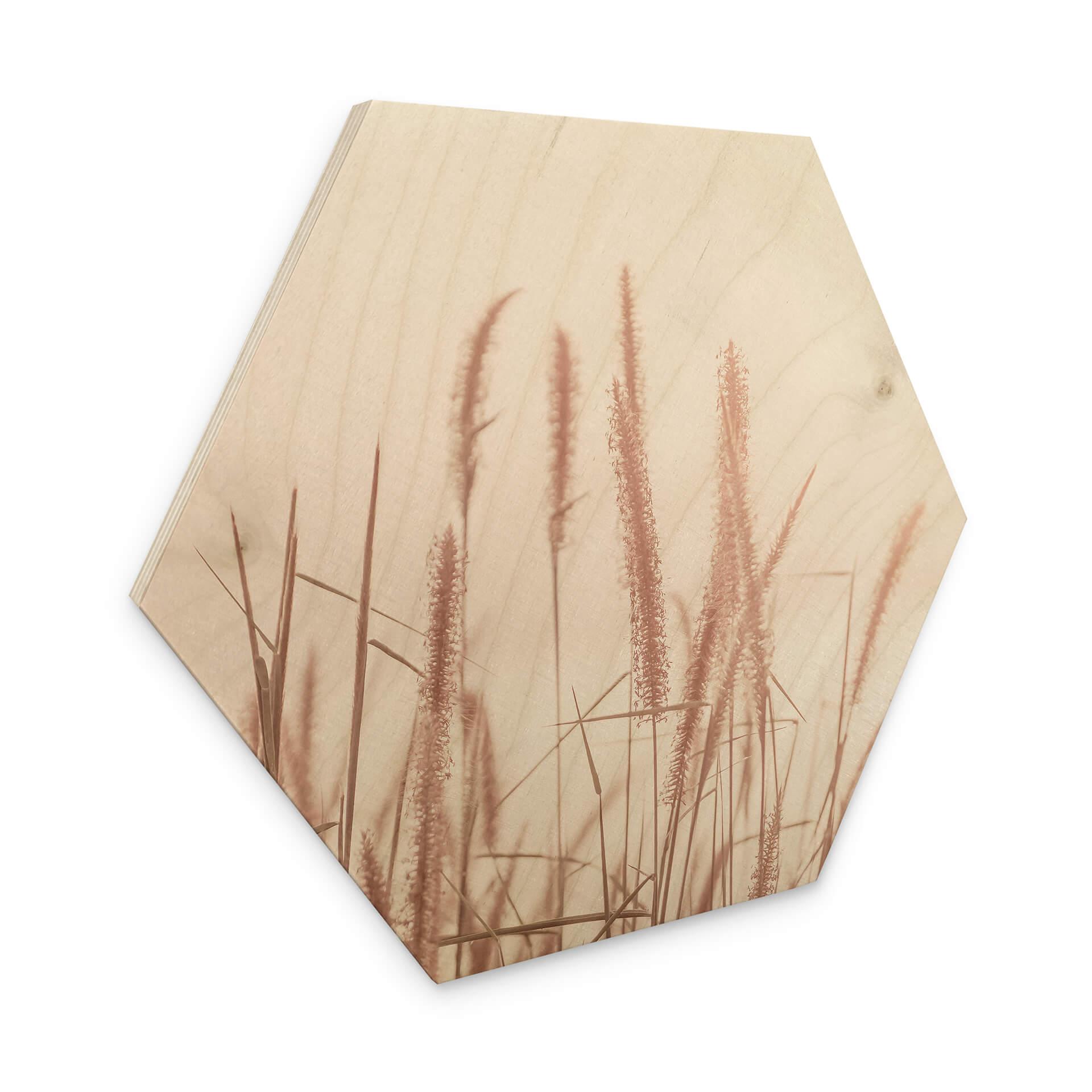 Hexagon Hout Grass at Sea