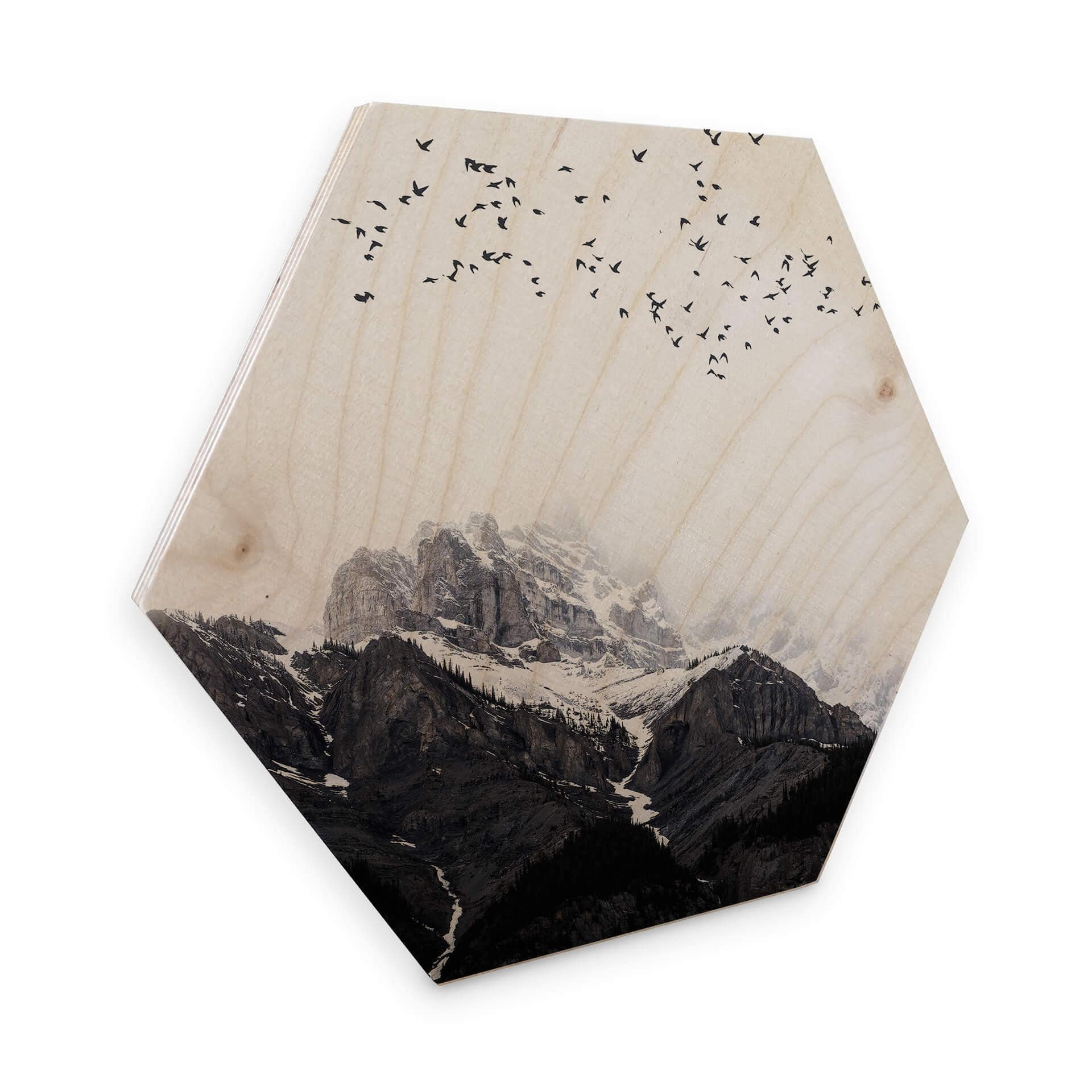 Hexagone - Bois placage de bouleau Kubistika - En haut des montagnes