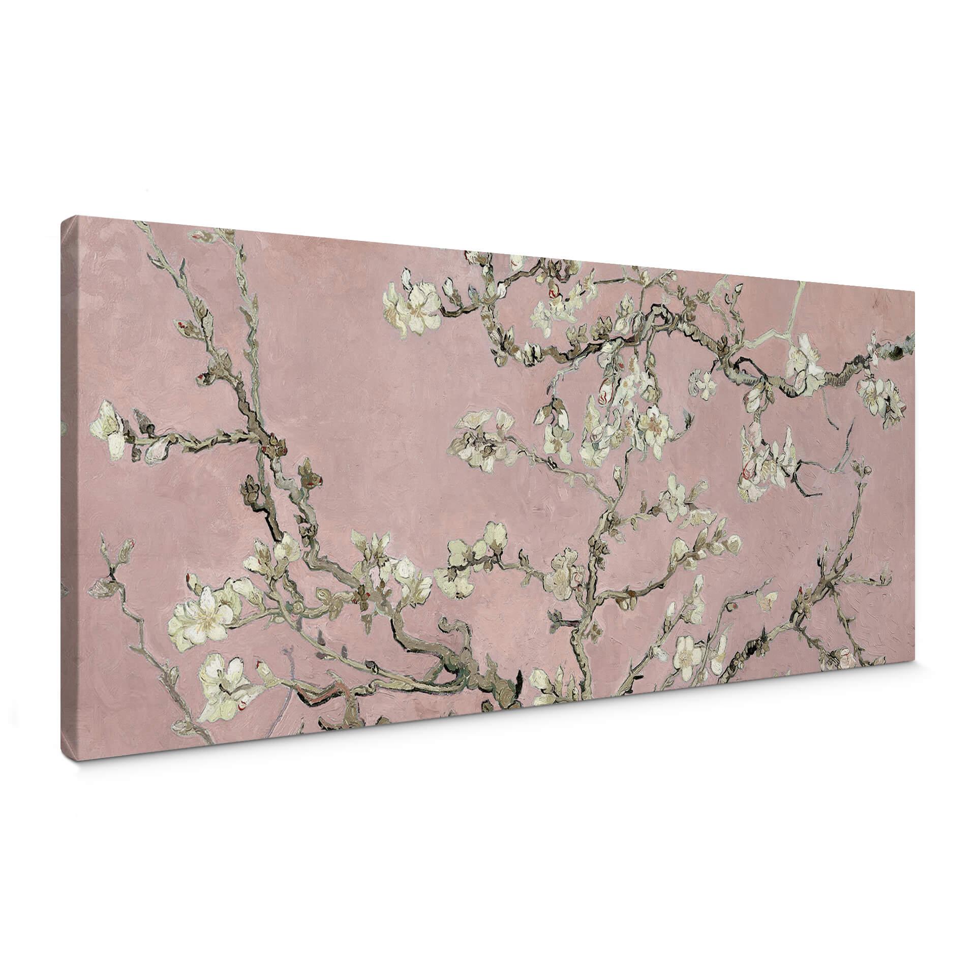 Lienzo van Gogh - Almendro en Flor Rosado - Panorama