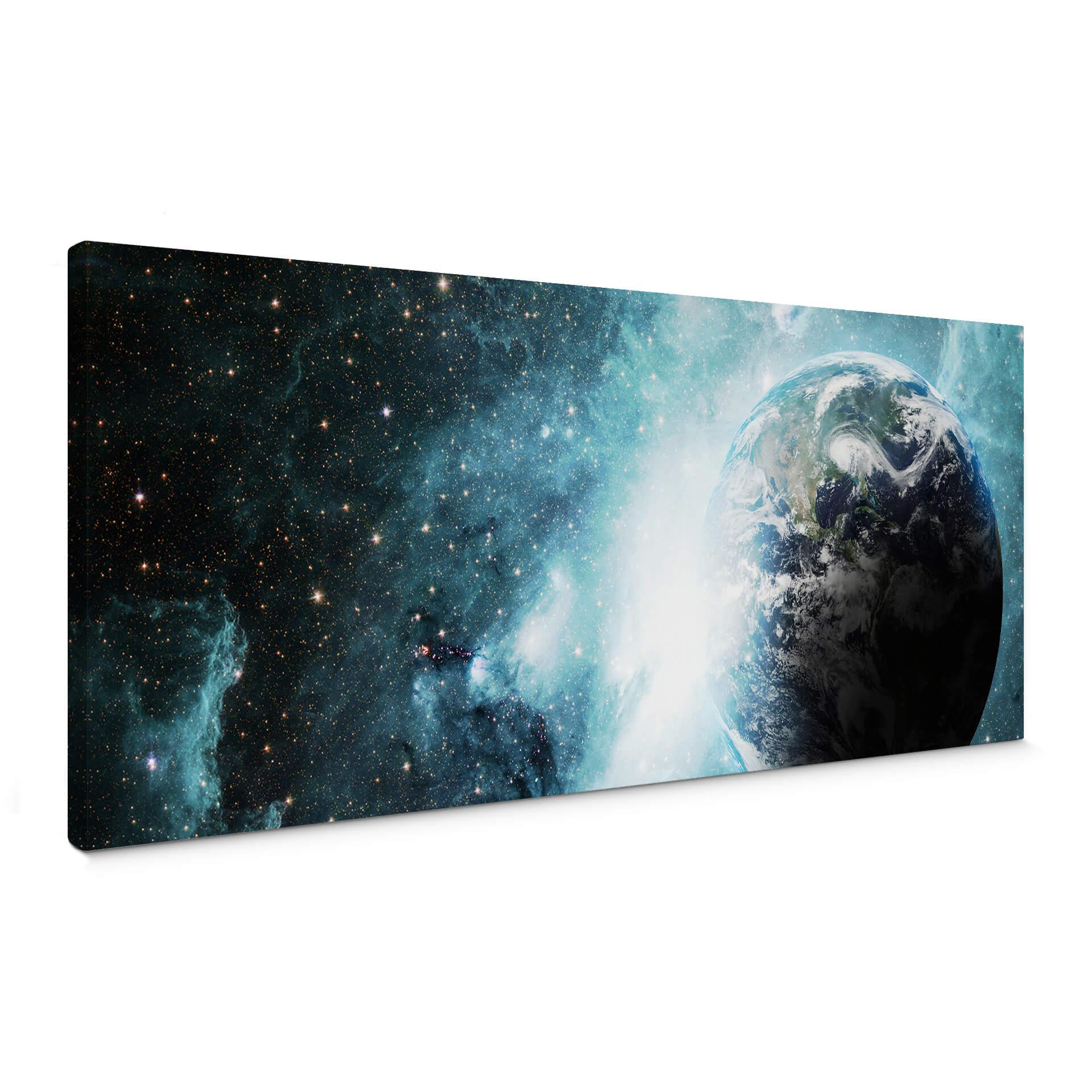 Cuadro en lienzo En una galaxia lejana - Panorama