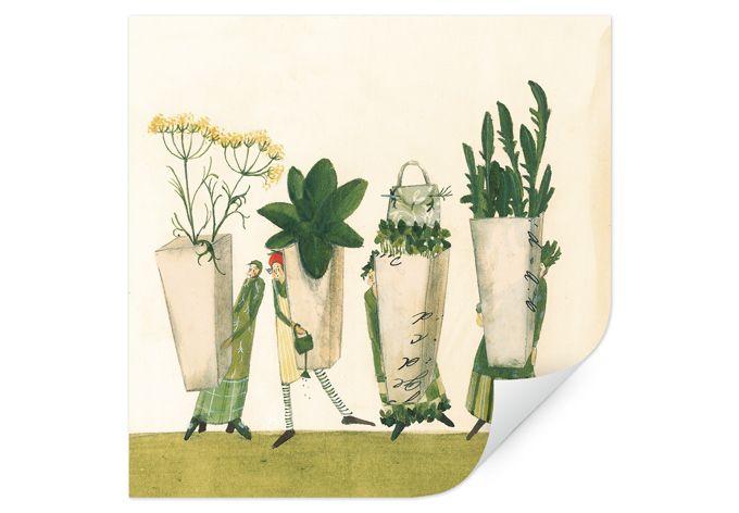 Muurprint Leffler - Kruiden