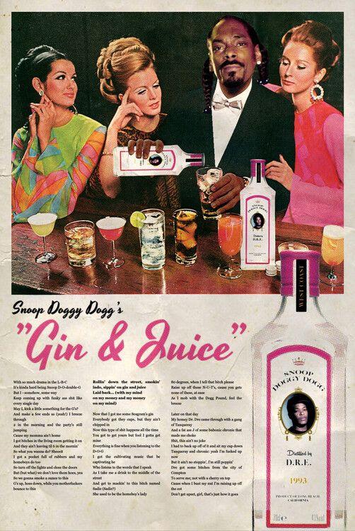Poster Ads Libitum - Gin and Juice, plakat (40 x 60 cm)