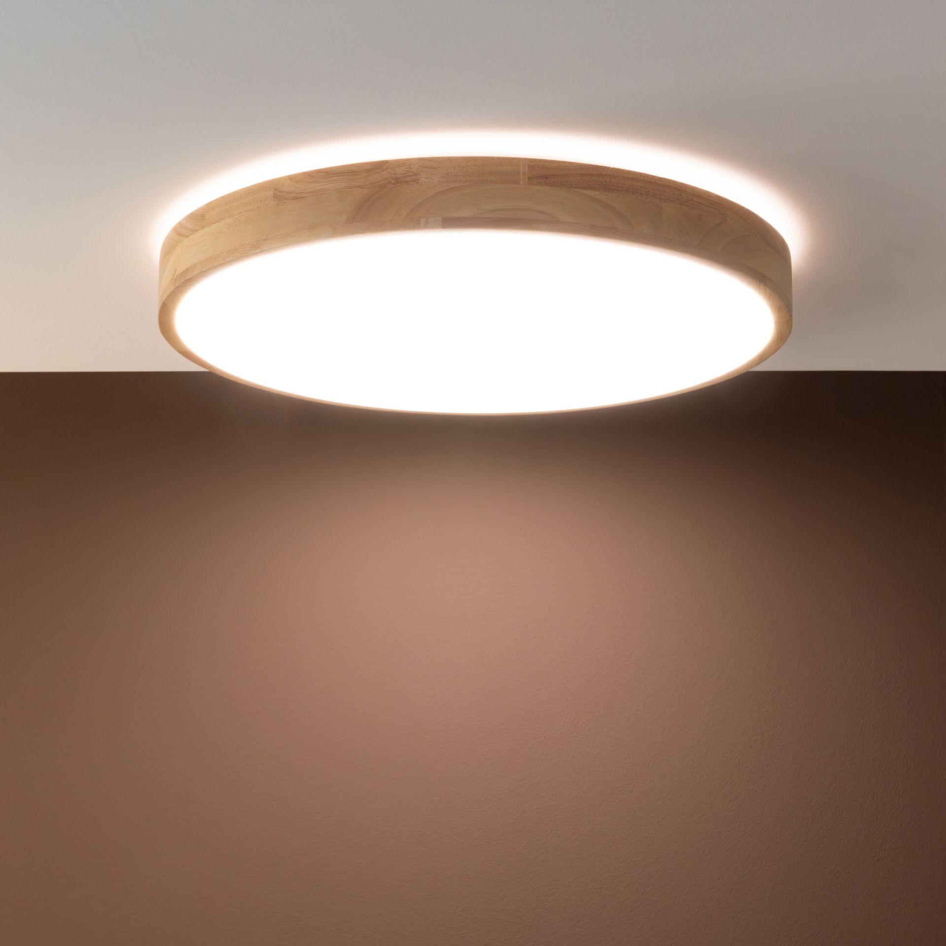 Wand- und Deckenleuchte Niklas, braun, 8,5 x 49 cm, Deckenlampe, dimmbar