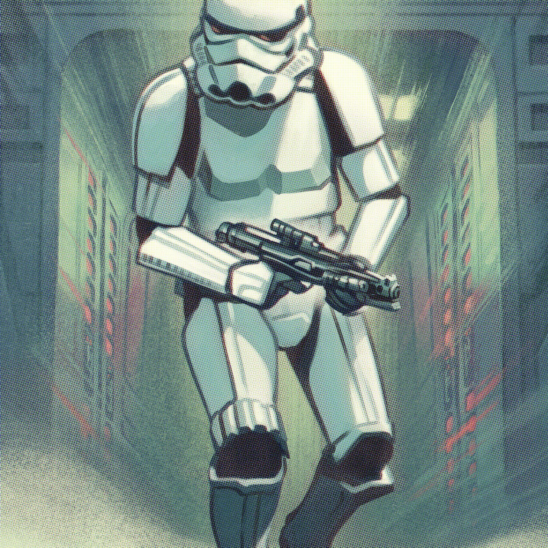 Vlies Fototapete - Mandalorian Stormtrooper Print - 200 x 280 cm