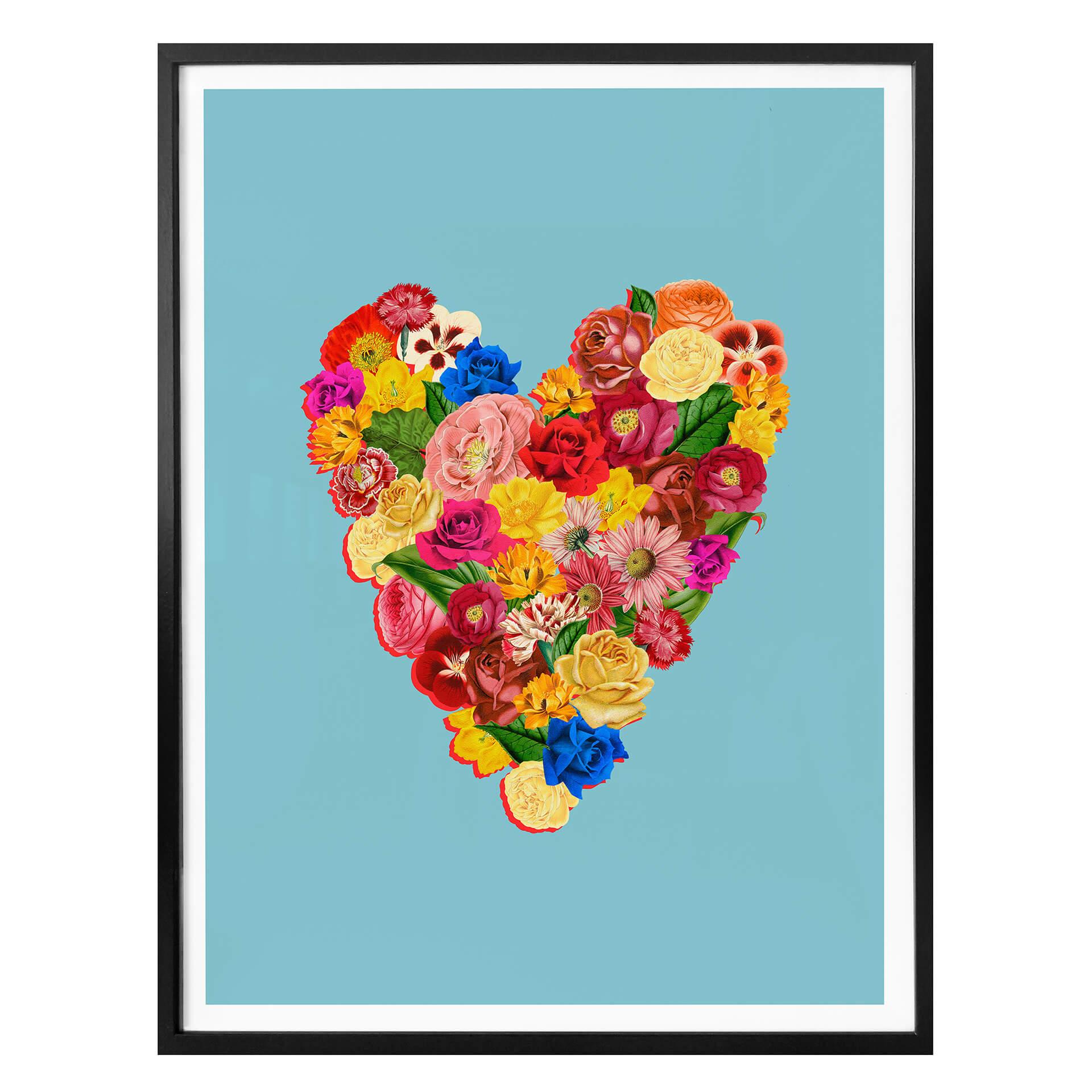 Póster Frida Floral Studio - Corazón Floral