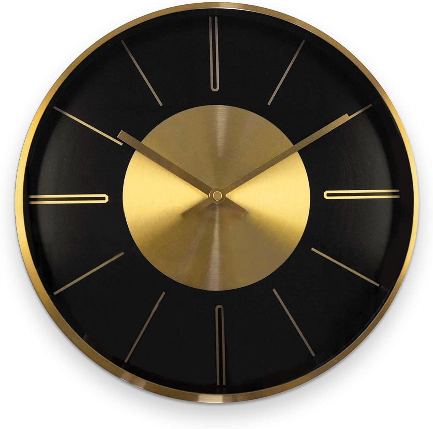Moderne Wanduhr Aluminium Gold - Rund Ø30 cm