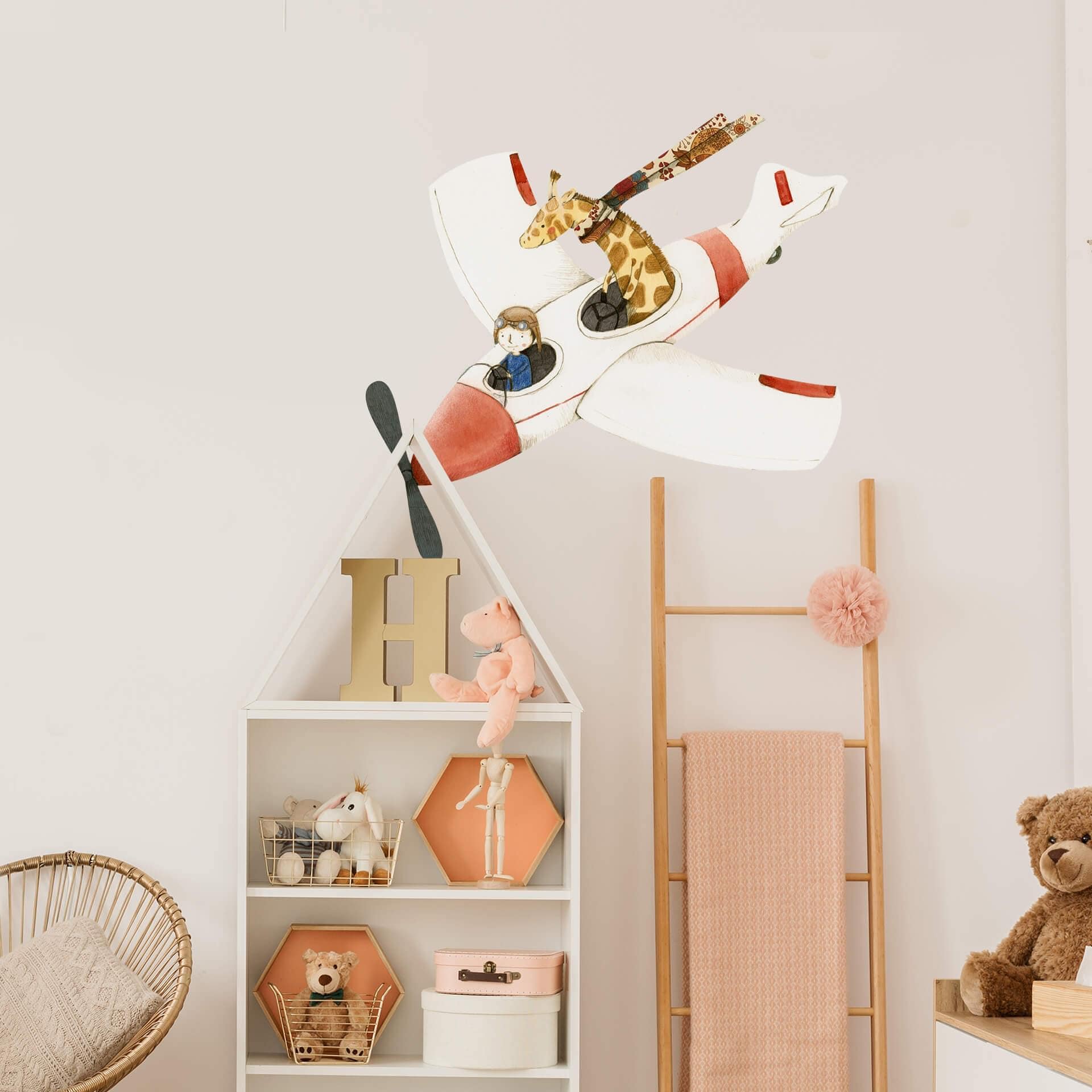 Sticker mural - Loske - Voyage en avion