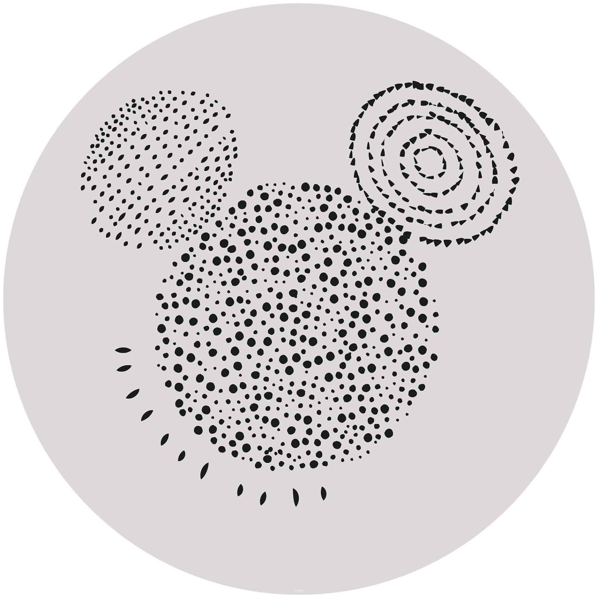 Selvklæbende non-woven tapet - Mickey Stipple Art - 125 x 125 cm
