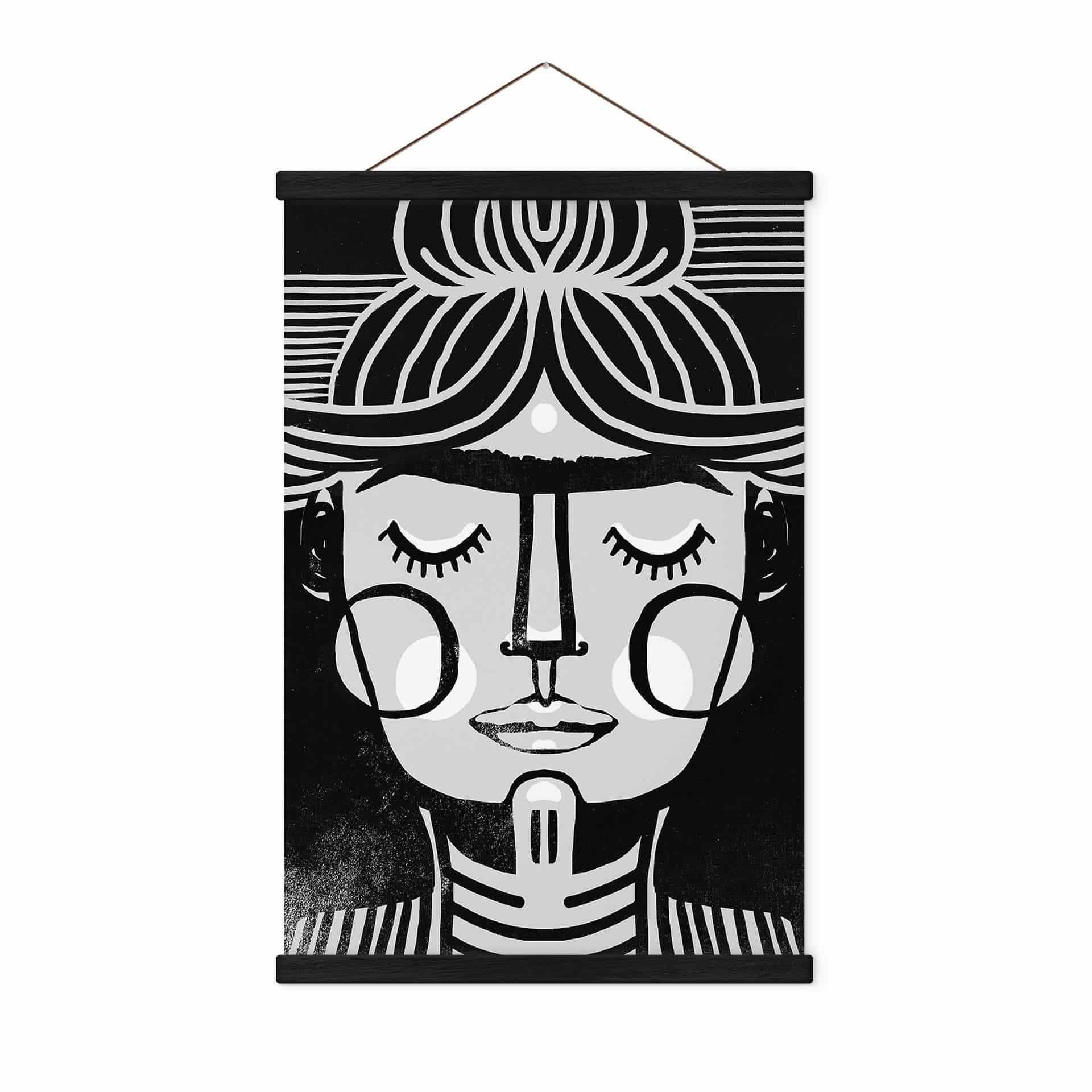 Póster de tela Ilustración Dreaming Frida - Treechild