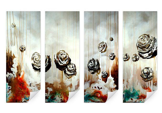Muurprints Fedrau - Paradijselijk (4-delig)