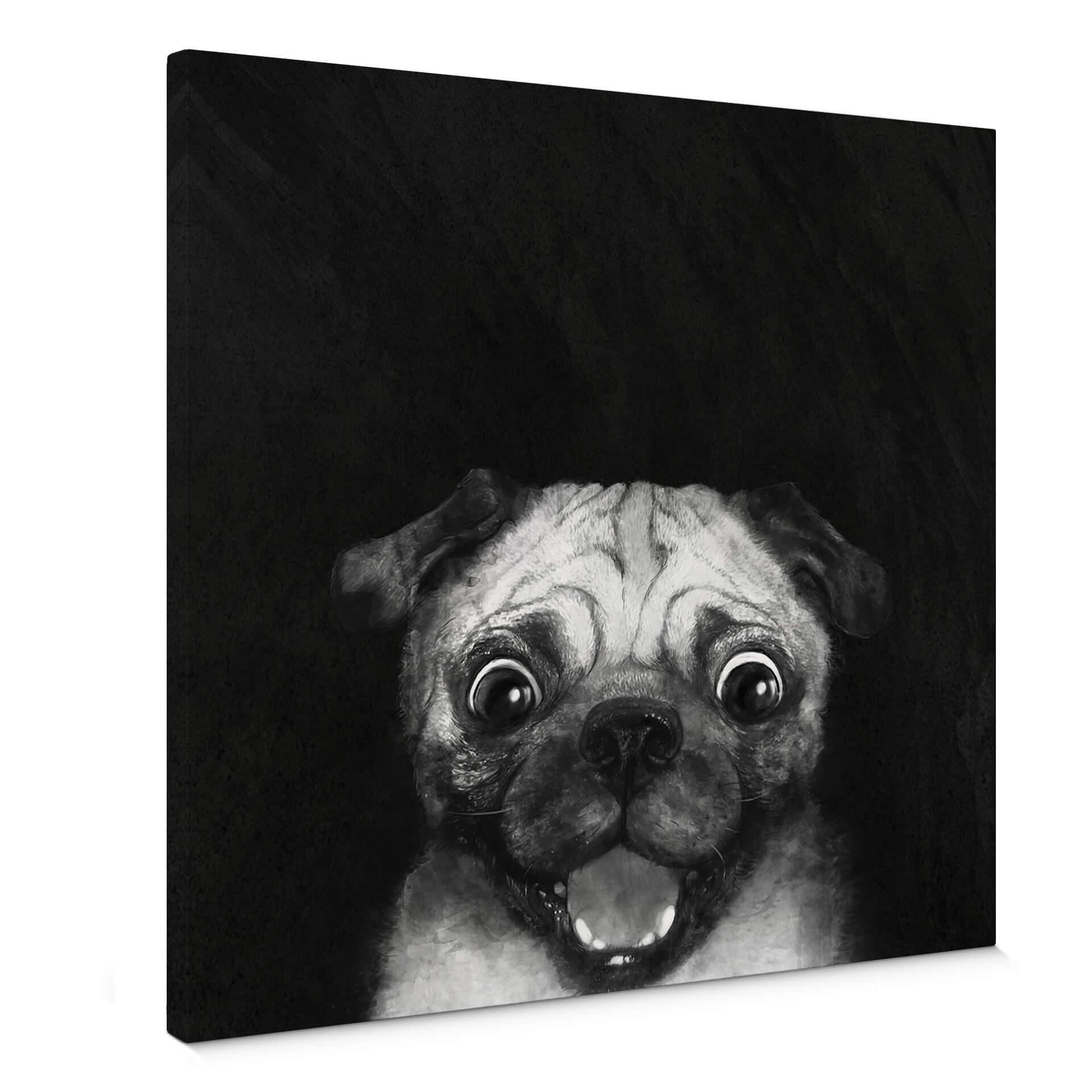 Cuadro lienzo Graves - Snuggle Pug
