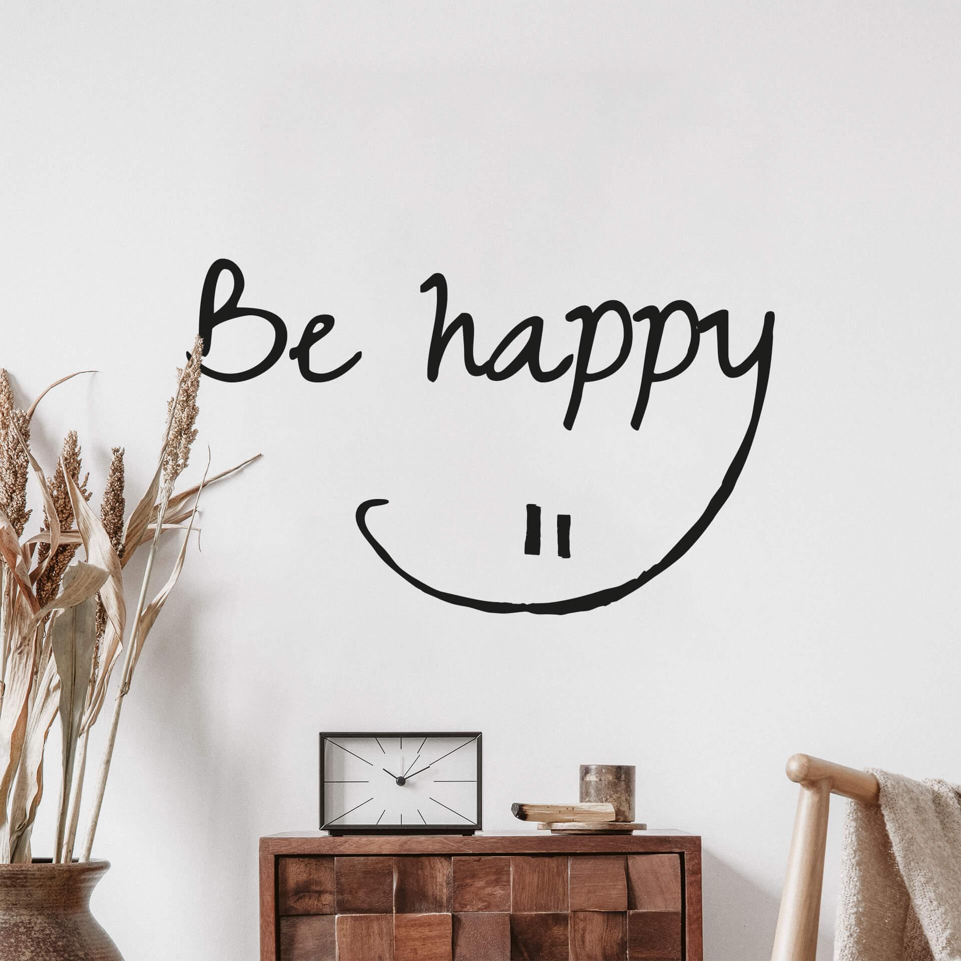 Wallsticker -  Be happy