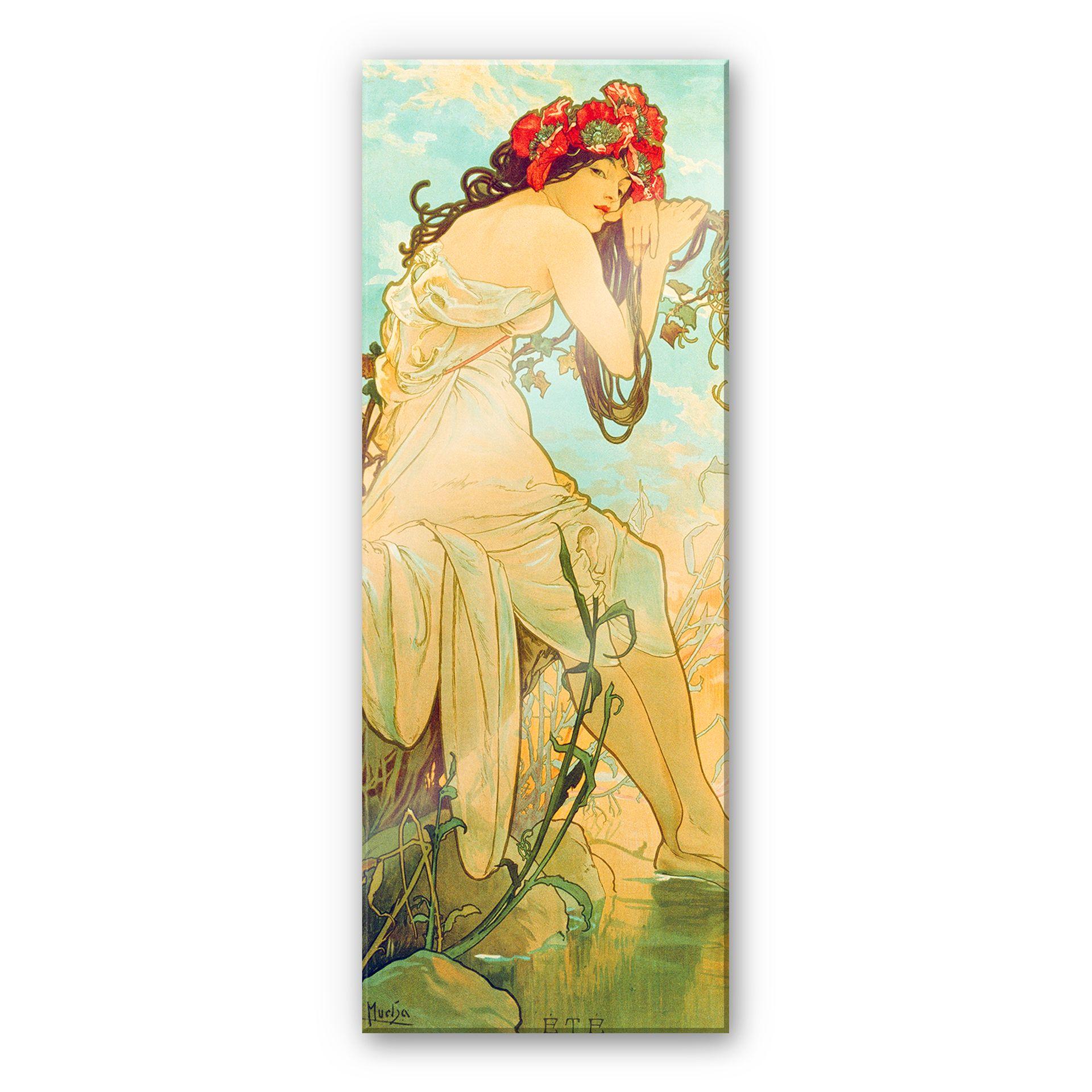 Akrylbillede Mucha - Årstider: Sommer 1896