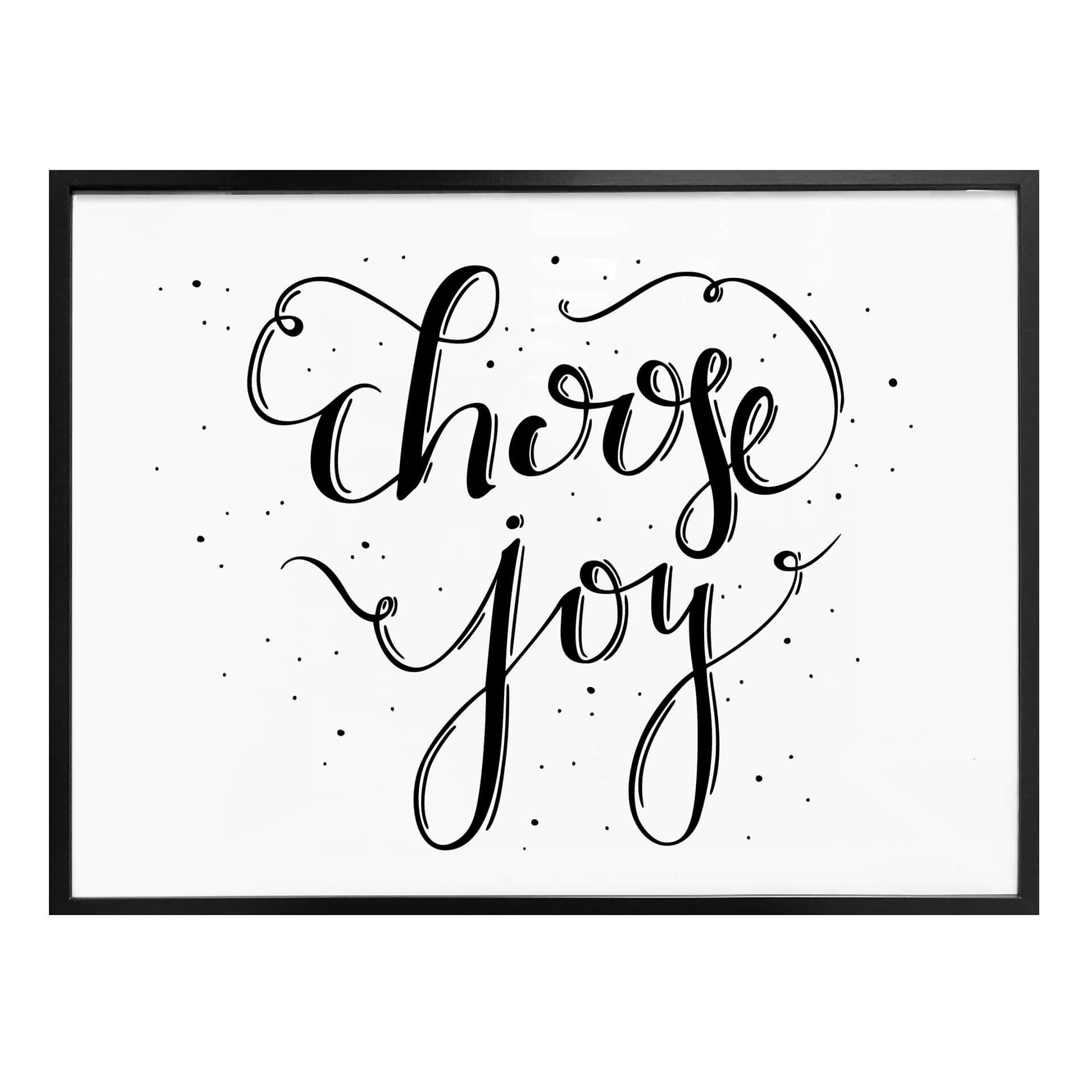 Póster Choose Joy - blanco