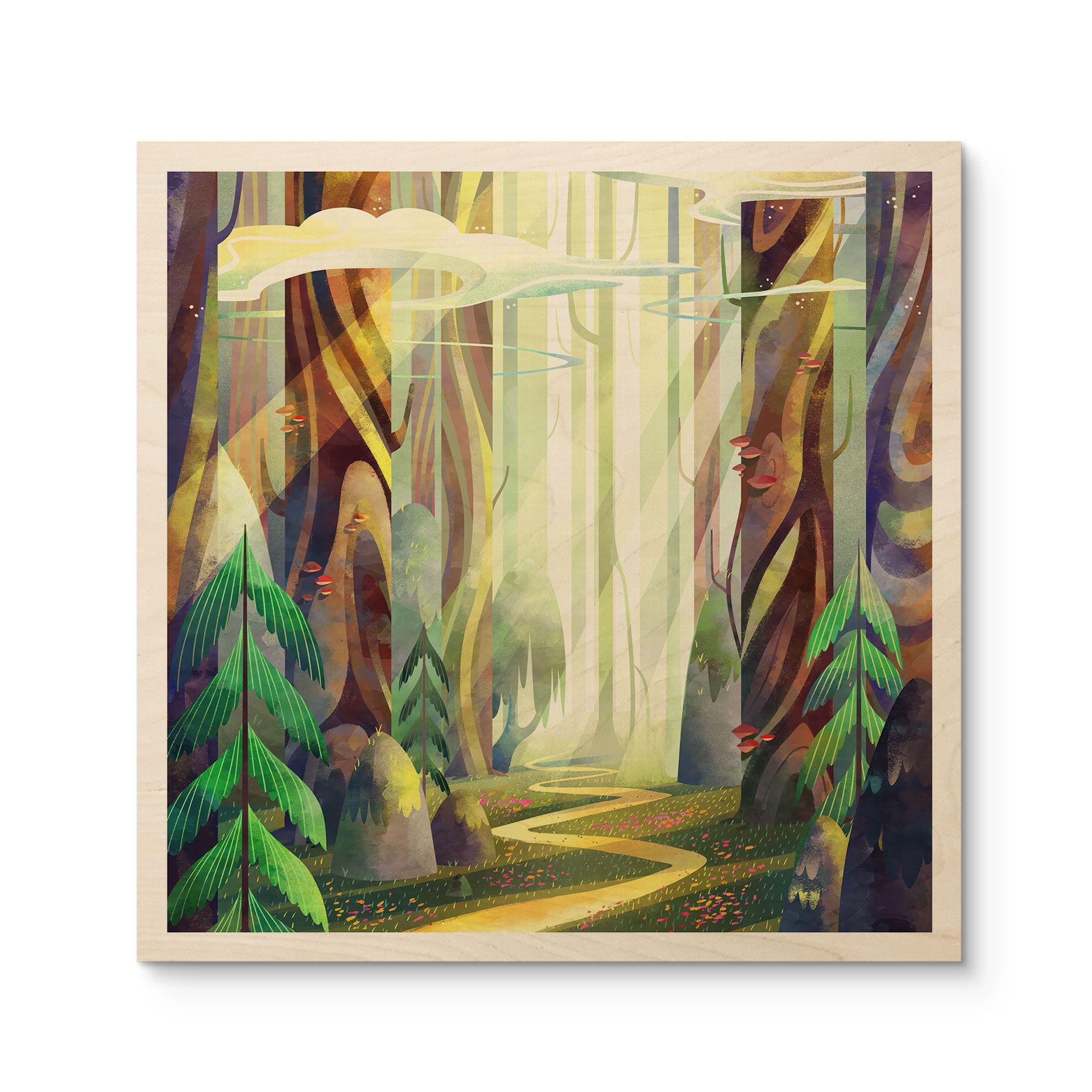 Billede af træ fortryllet skov i lyset - DigitalArtsi