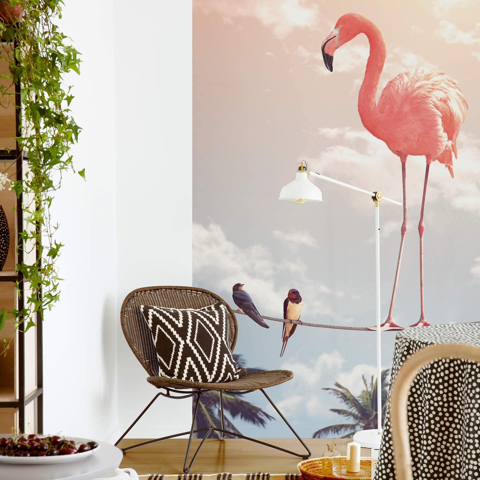 Fototapet - Loose - Flamingo and friends
