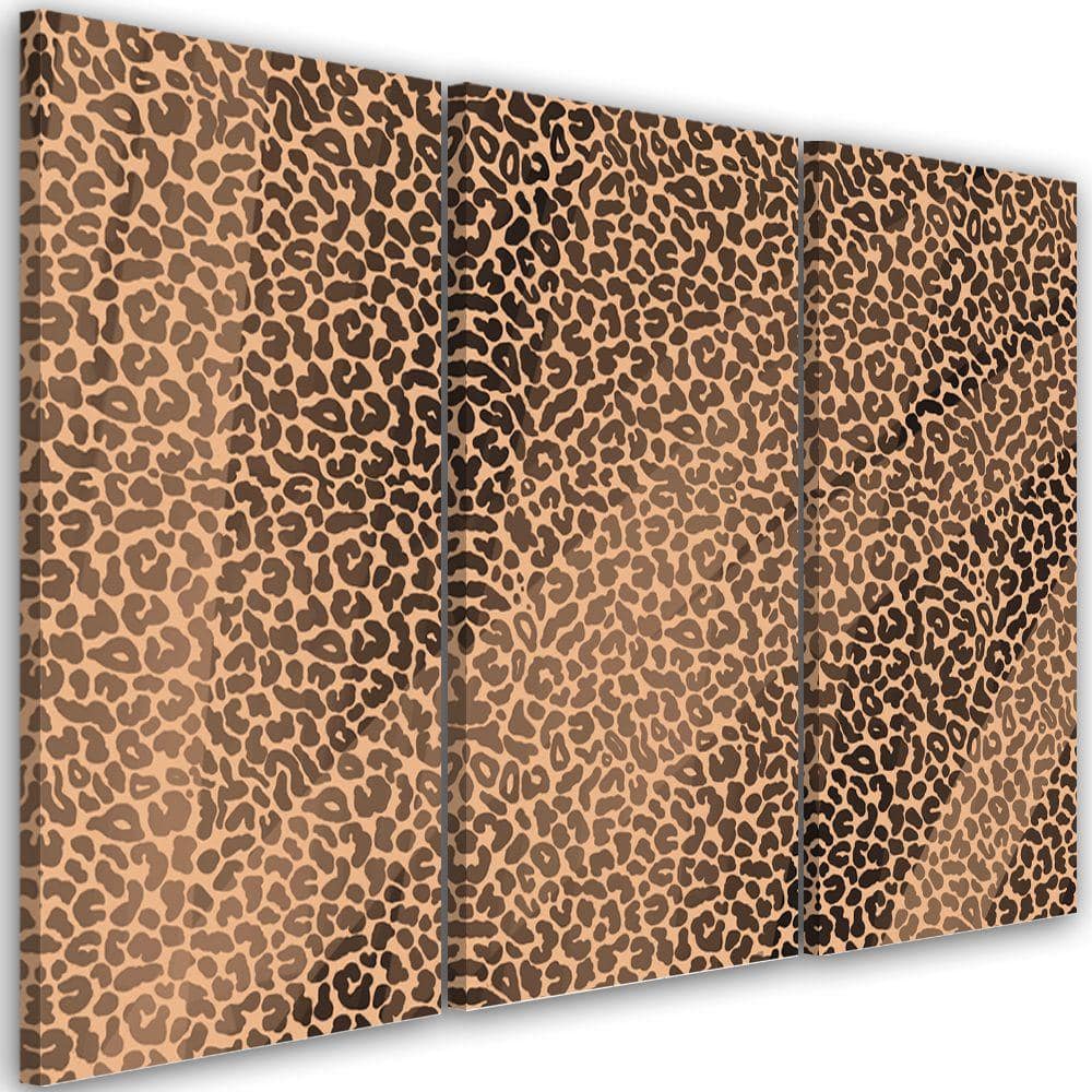 3 stykke lærredsprint, Leopard Leopard Pels Patches Mønster