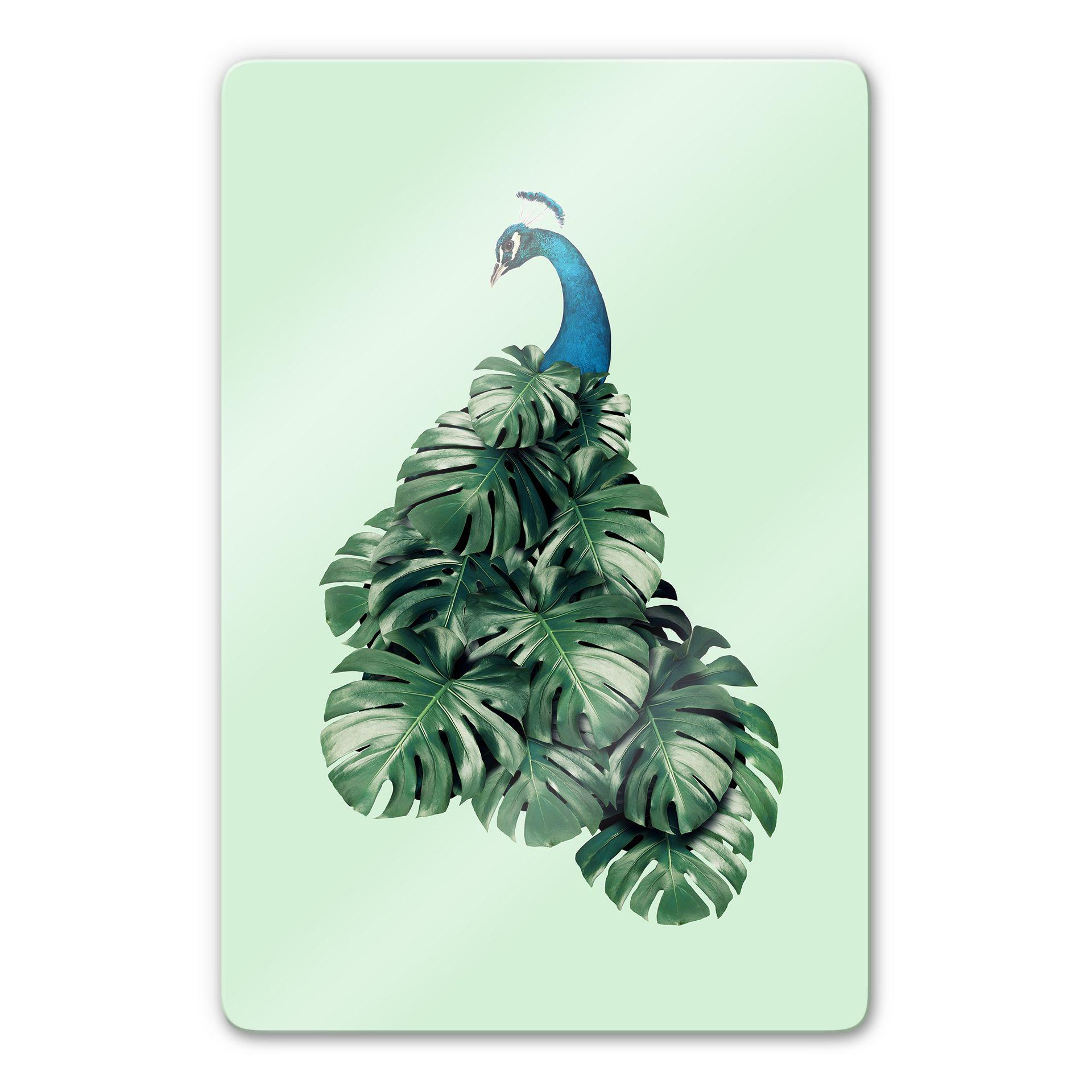 Glasschilderij Loose - Monstera Bird