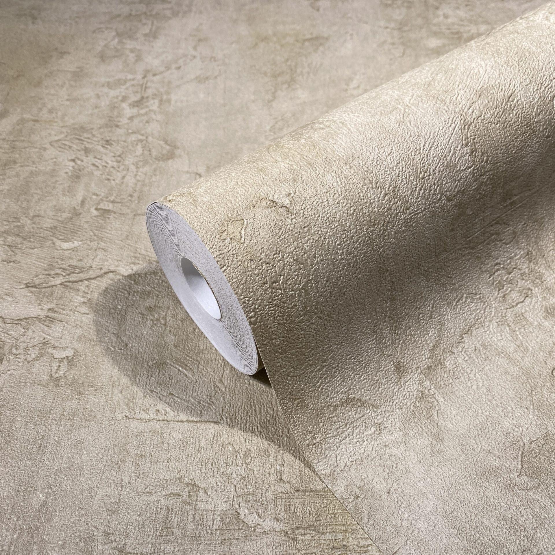 Non-woven tapet i betonlook, ensfarvet brun Tekstur 