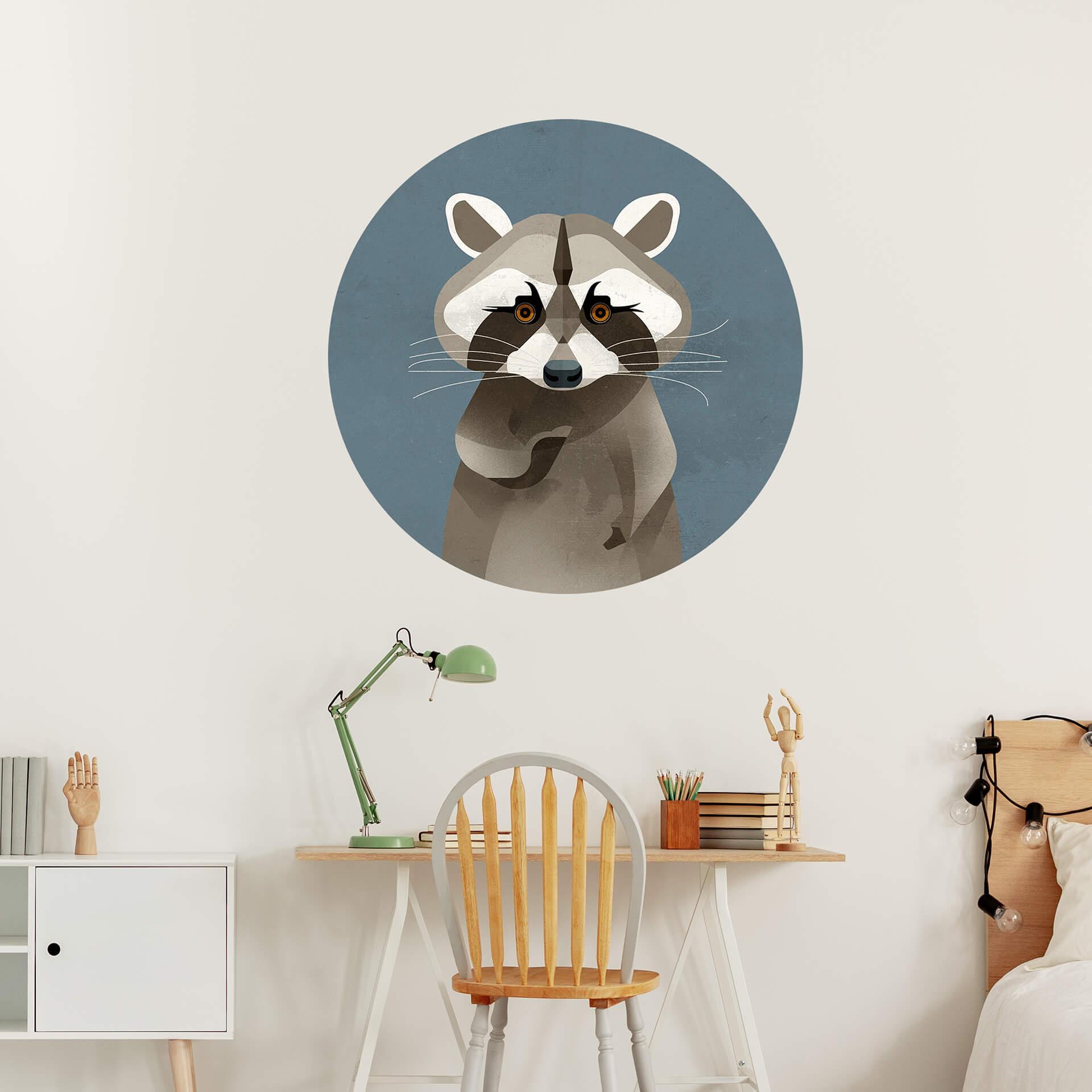 Wall Sticker Vaskebjørn - Braun