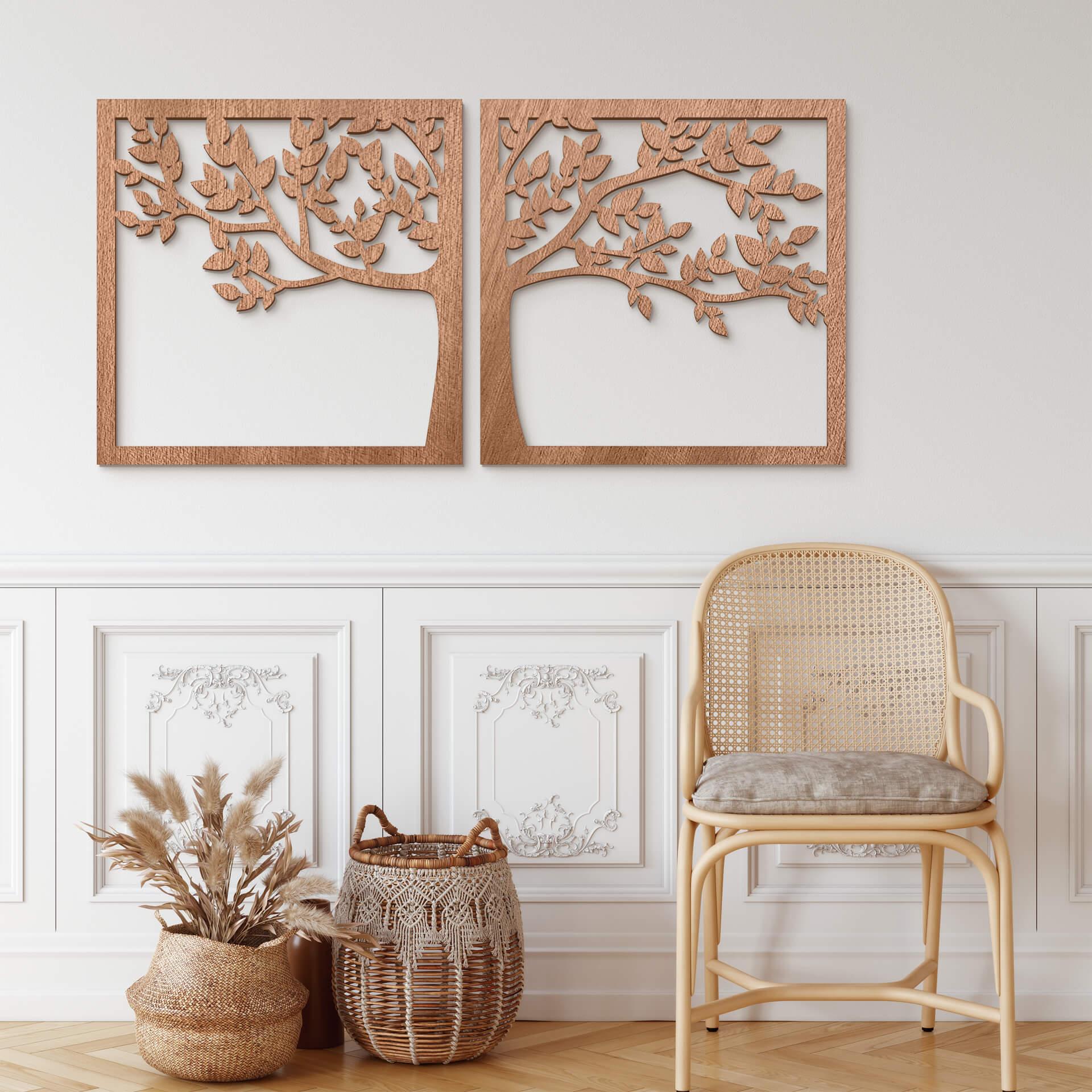 Arte en madera de caoba - Árbol magnífico (2 partes)
