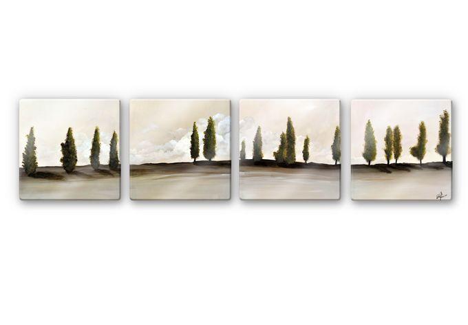 Tableau en verre - Fedrau - Paix (4 parties)