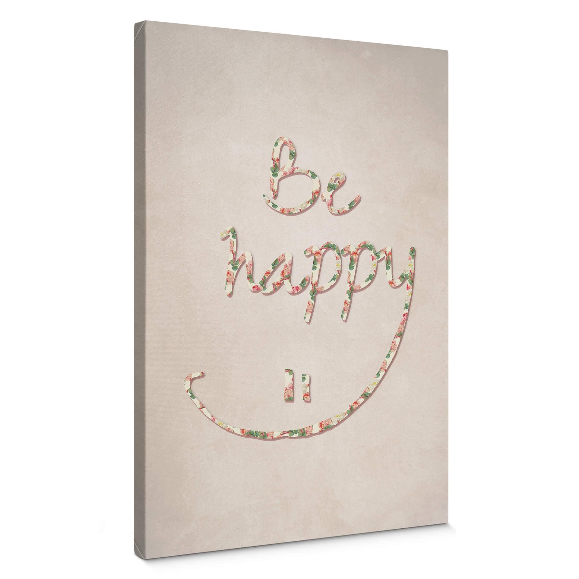 Canvas Be happy