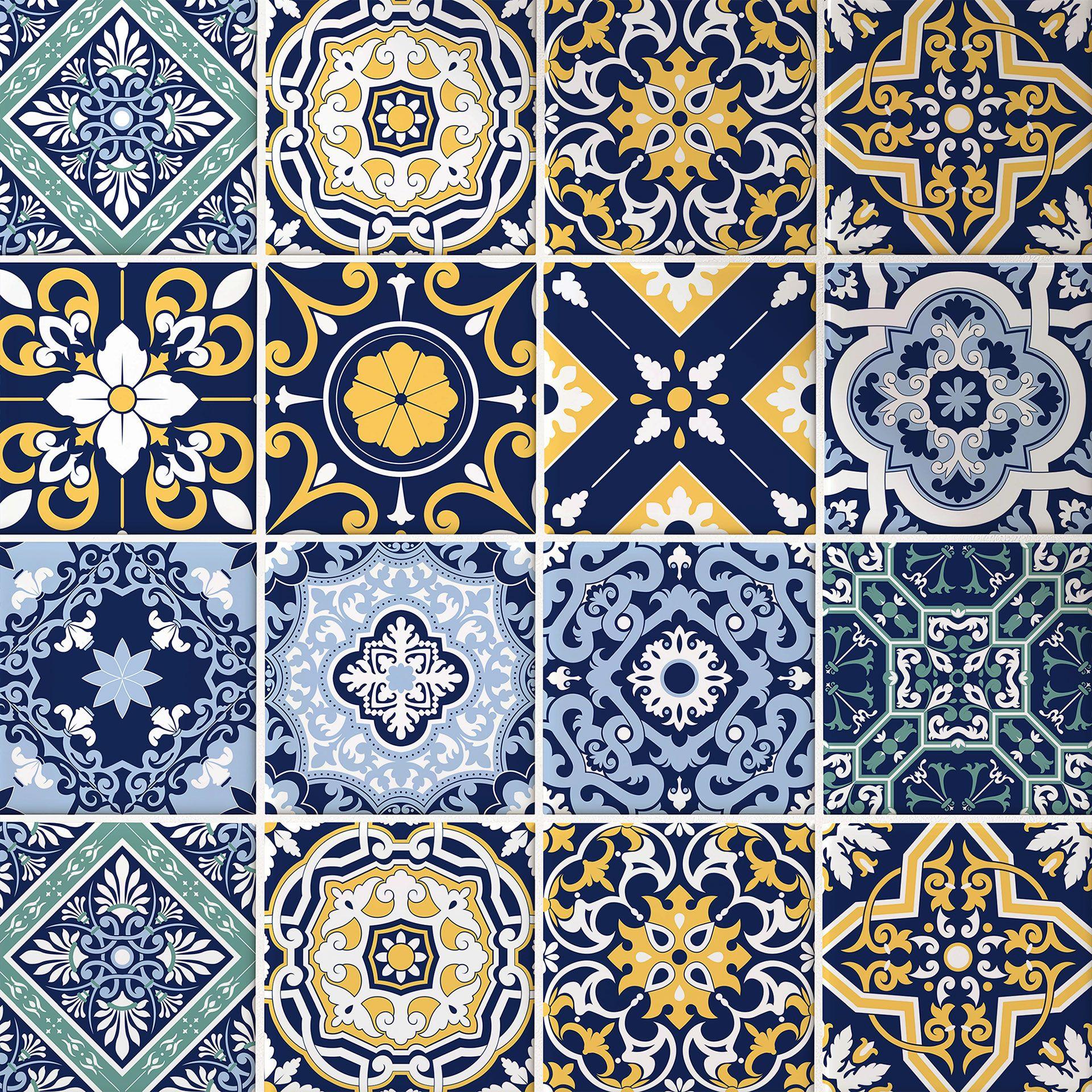 Azulejos Adhesivos Azulejos marroquíes - lote de 12
