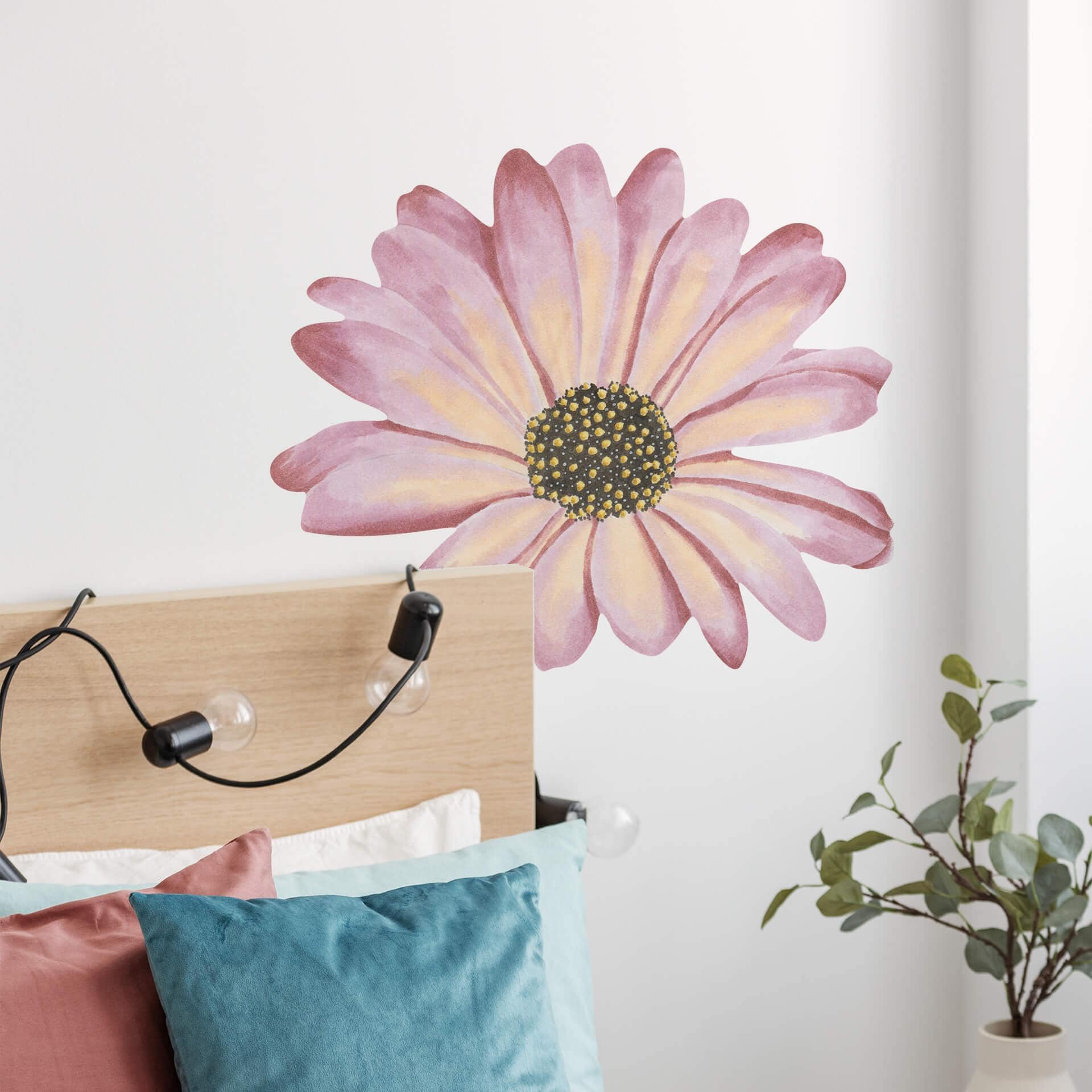 Sticker mural Marguerite - Rose