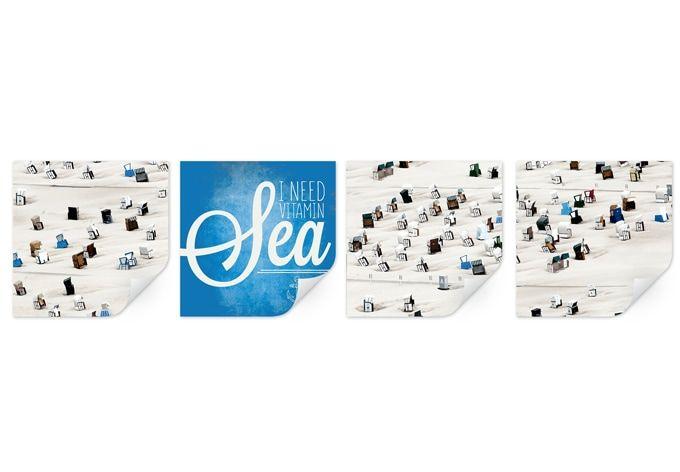 Zelfklevende Poster I need Vitamin Sea