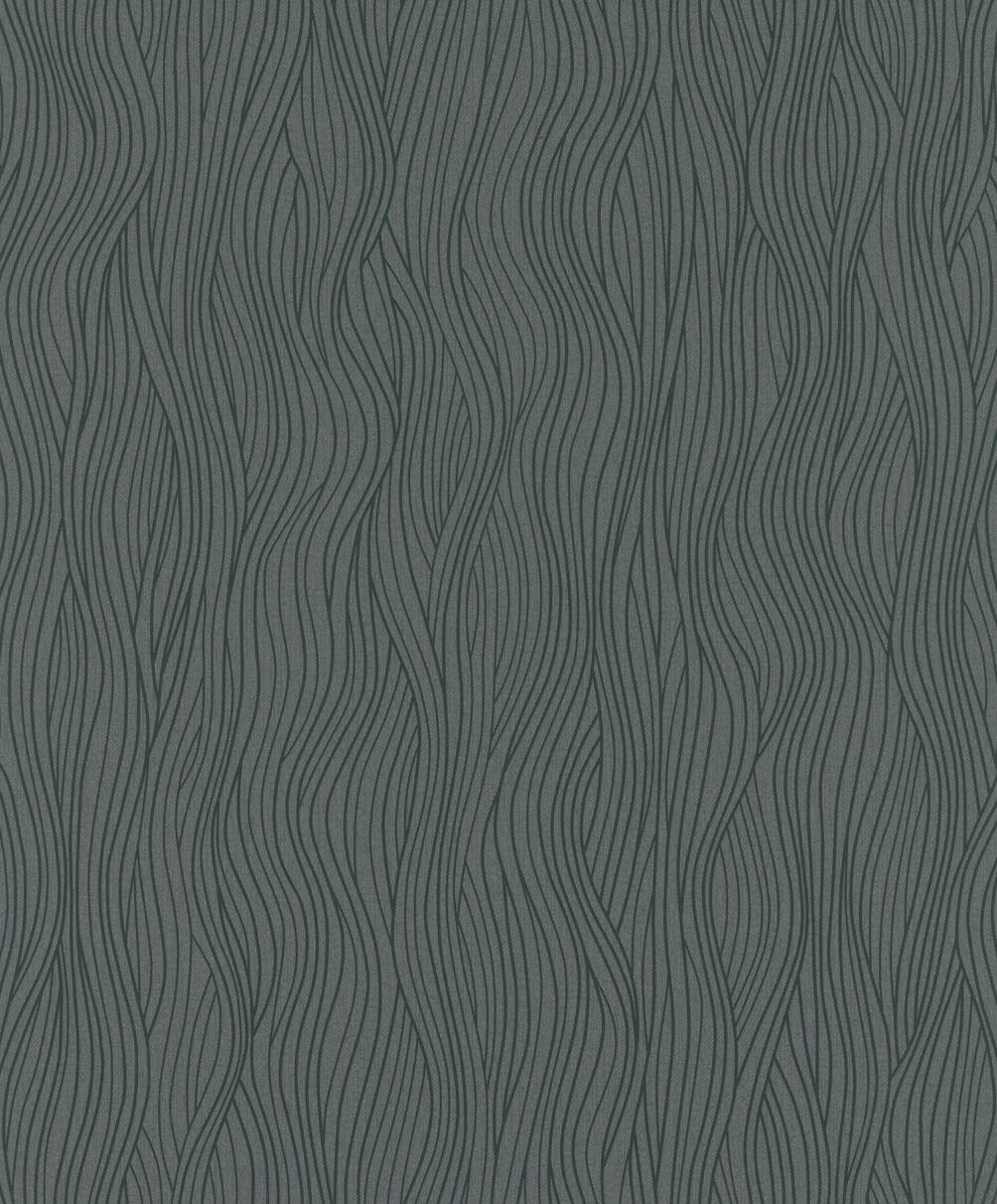 Stribet non-woven tapet Novamur Kylie antracit