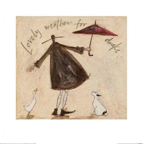 Plakat Sam Toft - Lovely Weather For Ducks Kunsttryk, Sam Toft (30 x 30 cm)