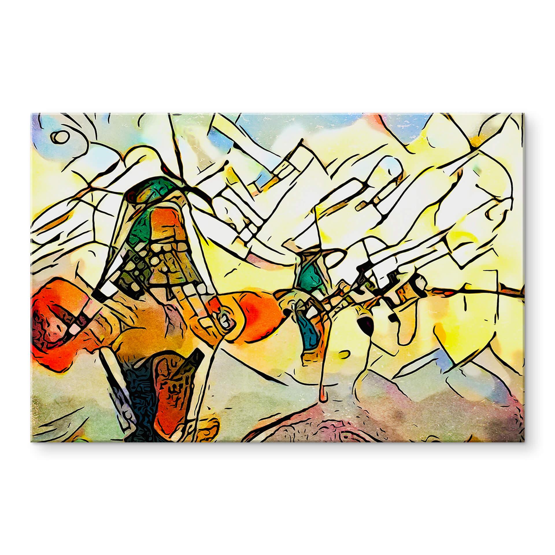 Akrylbillede Zamart - Kandinsky møder hollandske vindmøller