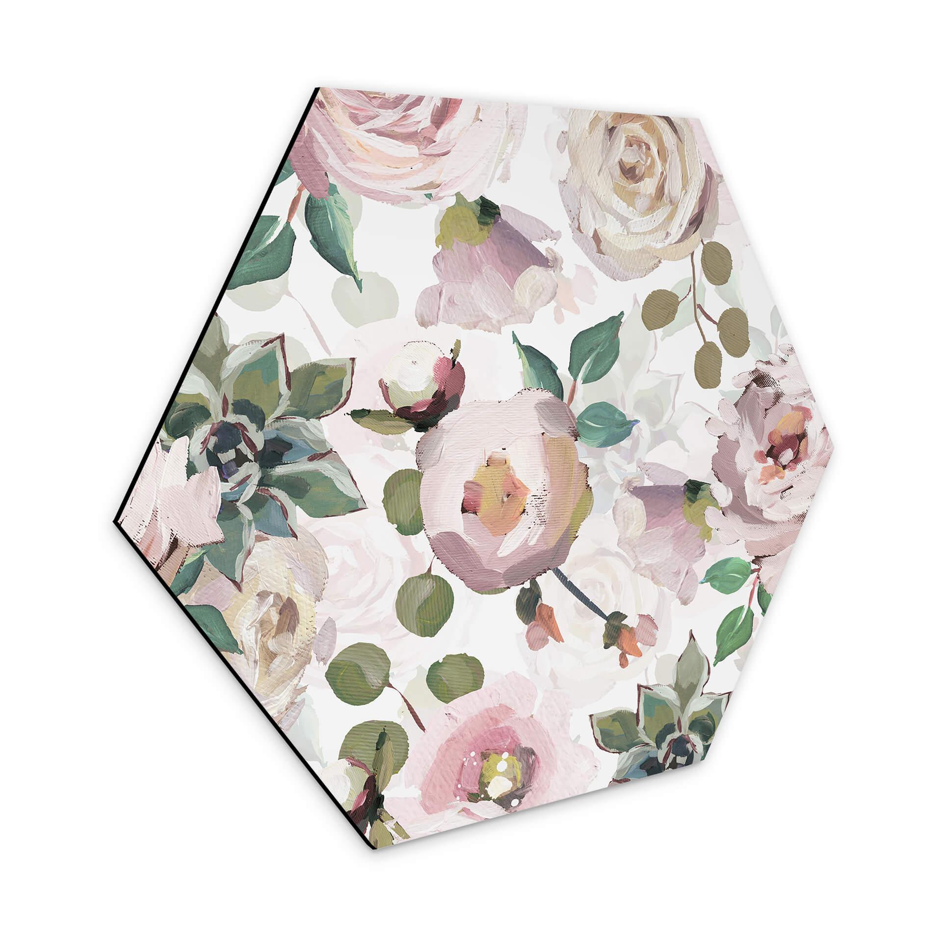 Hexagon - UN Designs - Blomster i kunstnerisk stil